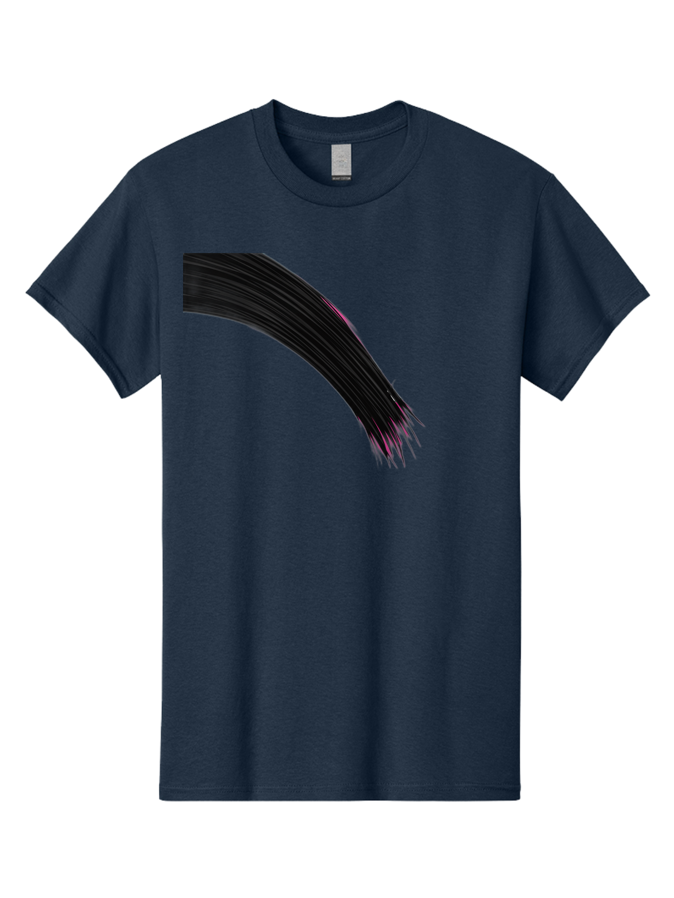 Black-Hair-Strands Men'S Graphic Tee, 100% Cotton, Comfortable Casual Summer Wear, Machine Washable, Black Hair, Hair Extensions, Fine Strands, Pink Highlights, Sleek Texture, Luscious Locks, Hair Styling Bac632