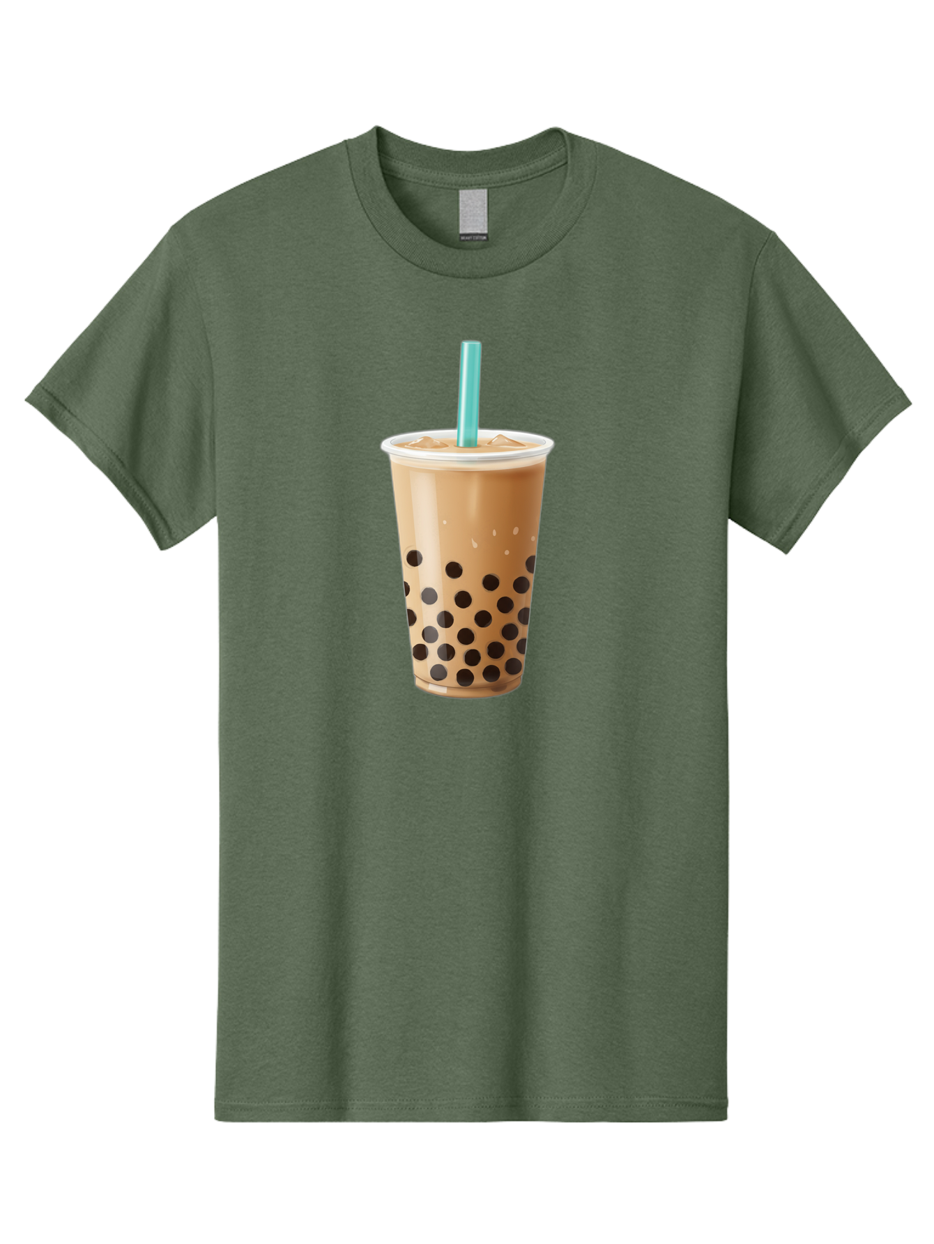 Boba-Milk-Tea Men'S Graphic Tee, 100% Cotton, Comfortable Casual Summer Wear, Machine Washable, Boba Tea, Bubble Milk Tea, Milk Tea, Tapioca Pearls, Iced Tea, Cold Brew, Refreshing Drink, Trendy Beverage, Blue Straw Bac649