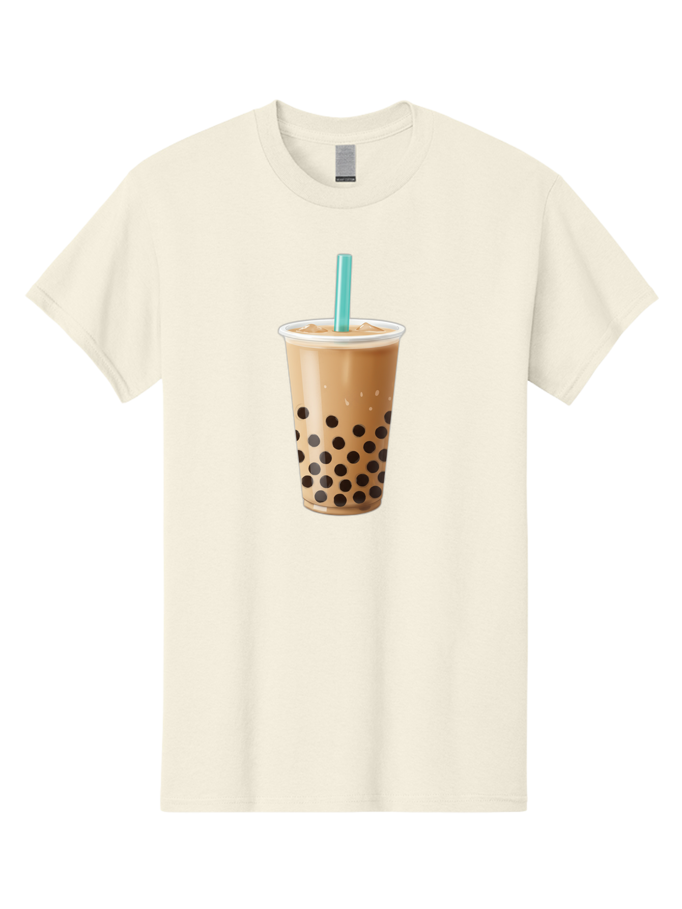 Boba-Milk-Tea Men'S Graphic Tee, 100% Cotton, Comfortable Casual Summer Wear, Machine Washable, Boba Tea, Bubble Milk Tea, Milk Tea, Tapioca Pearls, Iced Tea, Cold Brew, Refreshing Drink, Trendy Beverage, Blue Straw Bac649