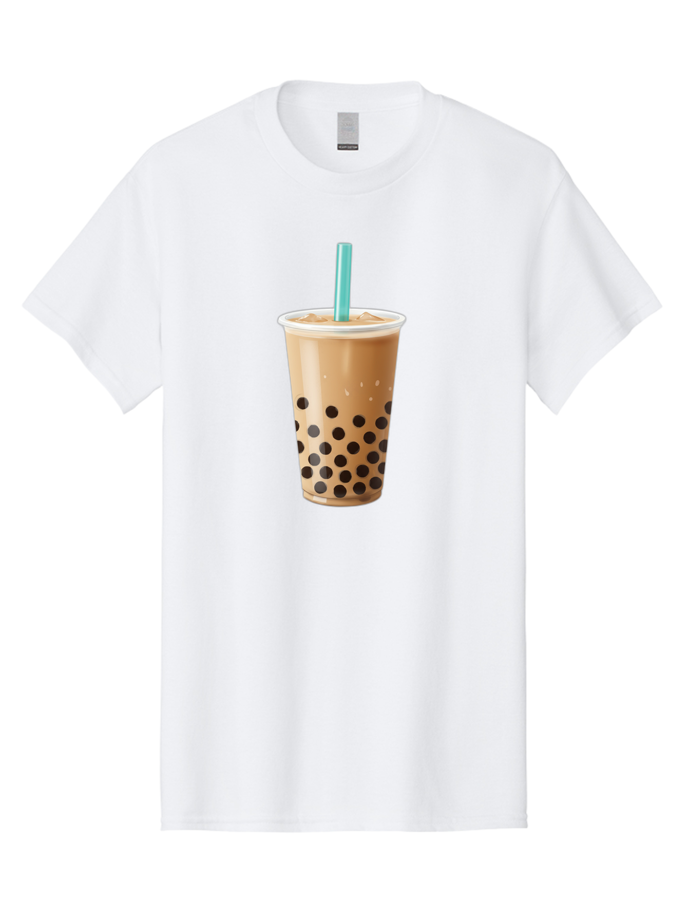 Boba-Milk-Tea Men'S Graphic Tee, 100% Cotton, Comfortable Casual Summer Wear, Machine Washable, Boba Tea, Bubble Milk Tea, Milk Tea, Tapioca Pearls, Iced Tea, Cold Brew, Refreshing Drink, Trendy Beverage, Blue Straw Bac649