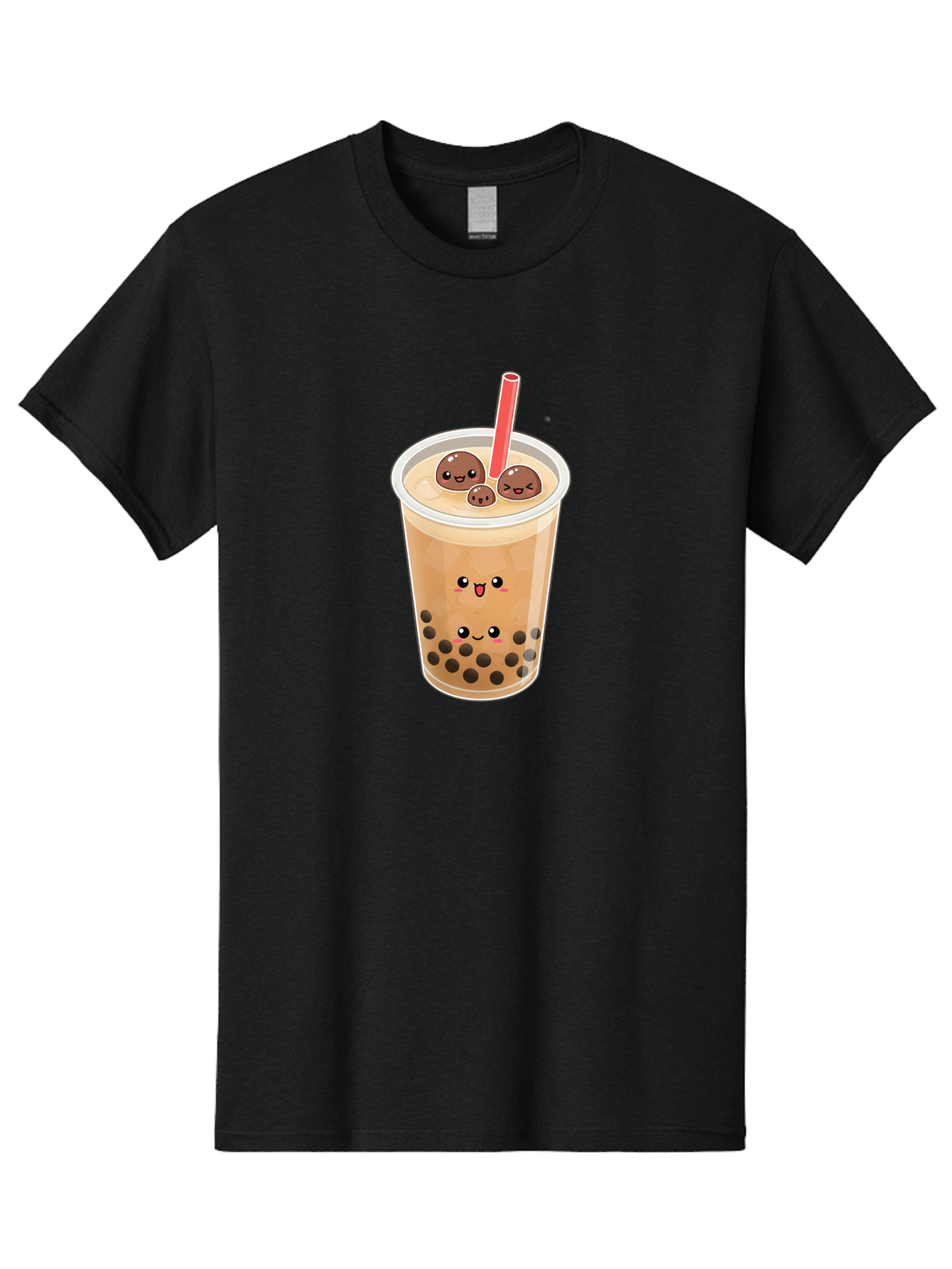 Boba-Tea-13 Men'S Graphic Tee, 100% Cotton, Comfortable Casual Summer Wear, Machine Washable, Boba Tea, Bubble Tea, Cartoon Drink, Cute Beverage, Milky Tea, Tea Time, Boba Pearls, Sweet Treat, Cartoon Style, Adorable Drink, Tasty Boba, Bac654