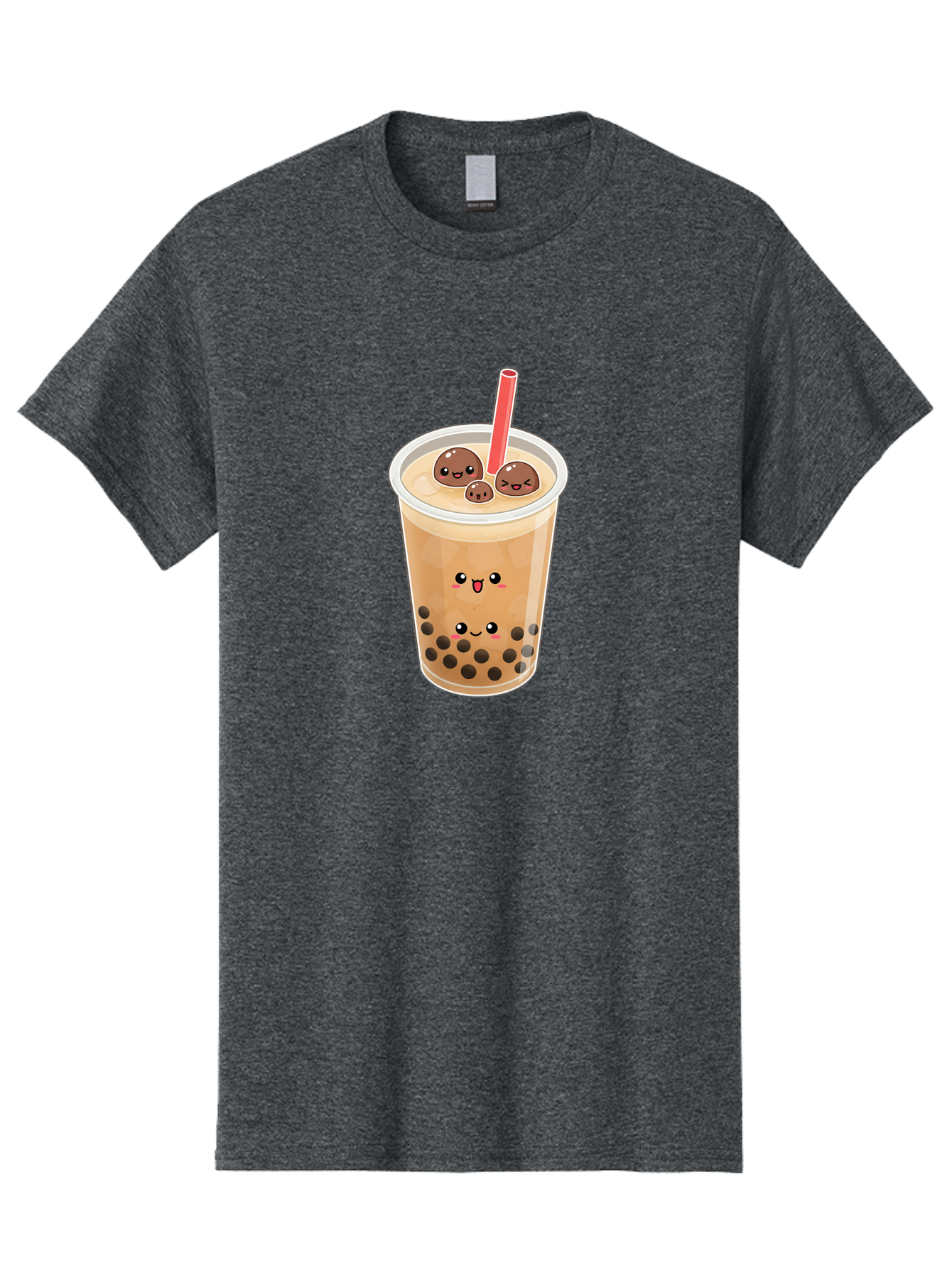 Boba-Tea-13 Men'S Graphic Tee, 100% Cotton, Comfortable Casual Summer Wear, Machine Washable, Boba Tea, Bubble Tea, Cartoon Drink, Cute Beverage, Milky Tea, Tea Time, Boba Pearls, Sweet Treat, Cartoon Style, Adorable Drink, Tasty Boba, Bac654