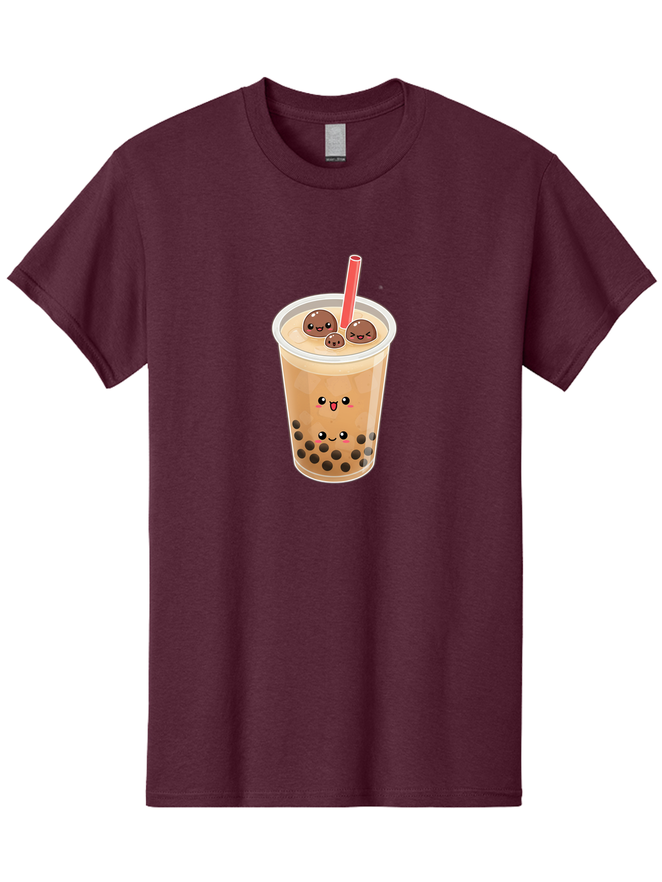 Boba-Tea-13 Men'S Graphic Tee, 100% Cotton, Comfortable Casual Summer Wear, Machine Washable, Boba Tea, Bubble Tea, Cartoon Drink, Cute Beverage, Milky Tea, Tea Time, Boba Pearls, Sweet Treat, Cartoon Style, Adorable Drink, Tasty Boba, Bac654