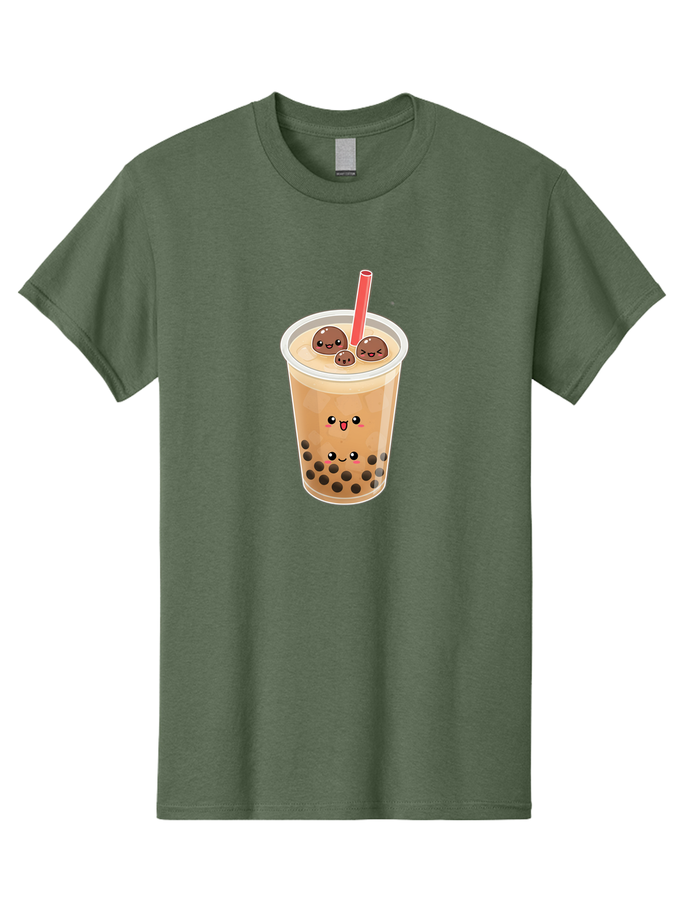 Boba-Tea-13 Men'S Graphic Tee, 100% Cotton, Comfortable Casual Summer Wear, Machine Washable, Boba Tea, Bubble Tea, Cartoon Drink, Cute Beverage, Milky Tea, Tea Time, Boba Pearls, Sweet Treat, Cartoon Style, Adorable Drink, Tasty Boba, Bac654