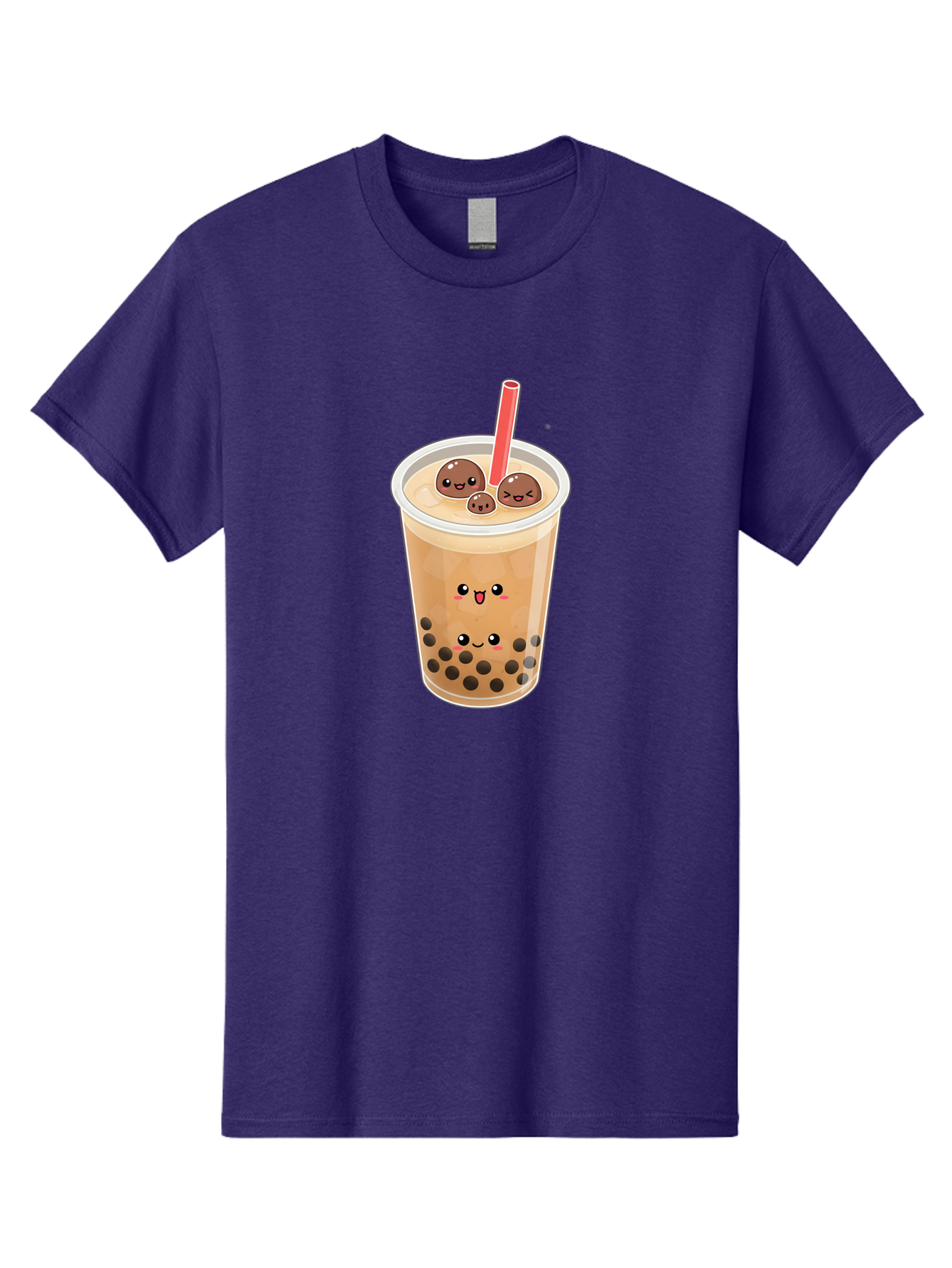 Boba-Tea-13 Men'S Graphic Tee, 100% Cotton, Comfortable Casual Summer Wear, Machine Washable, Boba Tea, Bubble Tea, Cartoon Drink, Cute Beverage, Milky Tea, Tea Time, Boba Pearls, Sweet Treat, Cartoon Style, Adorable Drink, Tasty Boba, Bac654