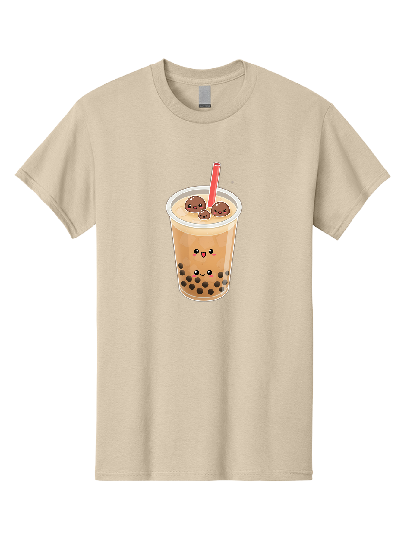 Boba-Tea-13 Men'S Graphic Tee, 100% Cotton, Comfortable Casual Summer Wear, Machine Washable, Boba Tea, Bubble Tea, Cartoon Drink, Cute Beverage, Milky Tea, Tea Time, Boba Pearls, Sweet Treat, Cartoon Style, Adorable Drink, Tasty Boba, Bac654
