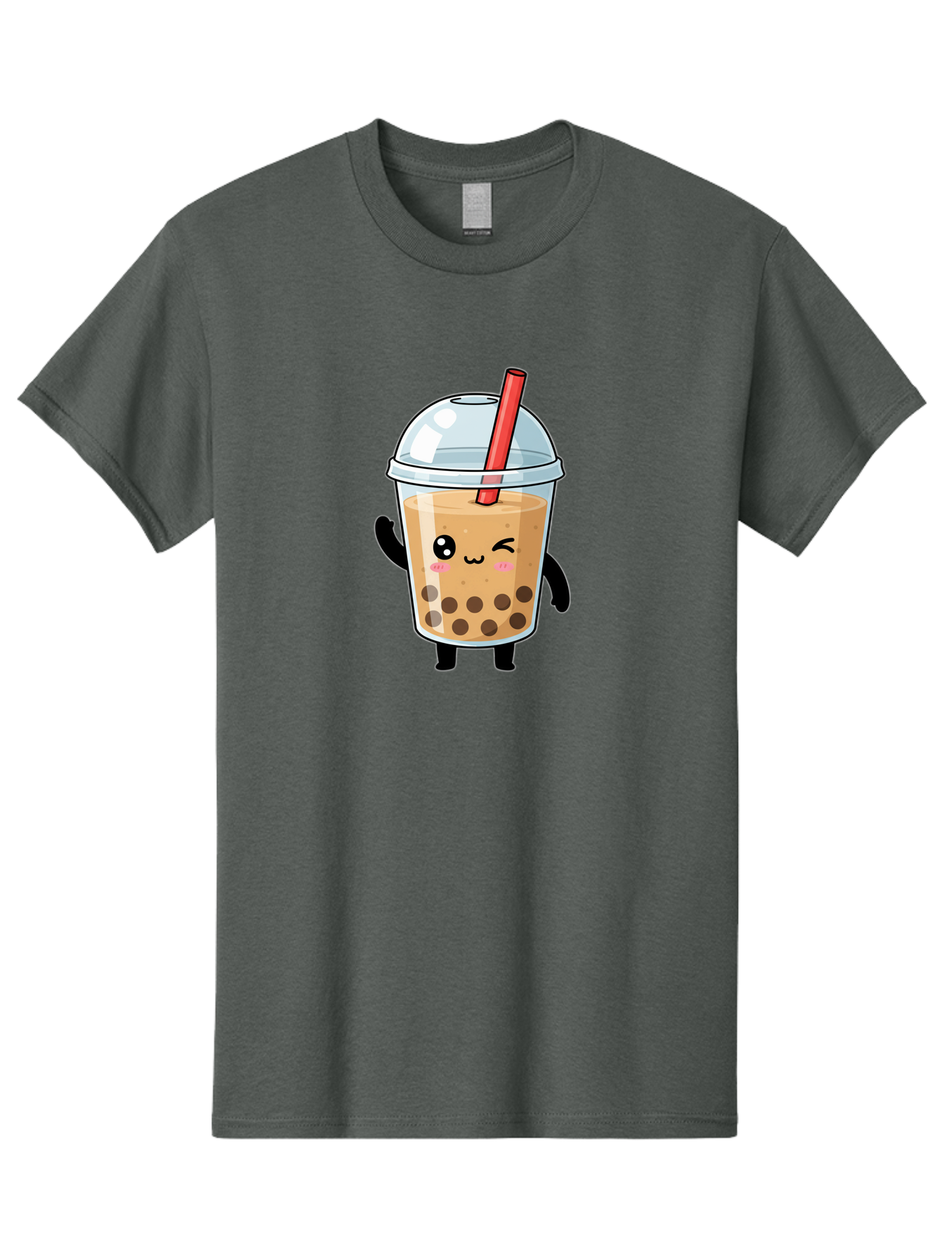 Boba-Tea-14 Men'S Graphic Tee, 100% Cotton, Comfortable Casual Summer Wear, Machine Washable, Cute Boba Tea, Kawaii Boba, Iced Tea, Bubble Tea, Boba Drink, Milk Tea, Cartoon Character, Adorable Beverage, Fun Drink Bac655