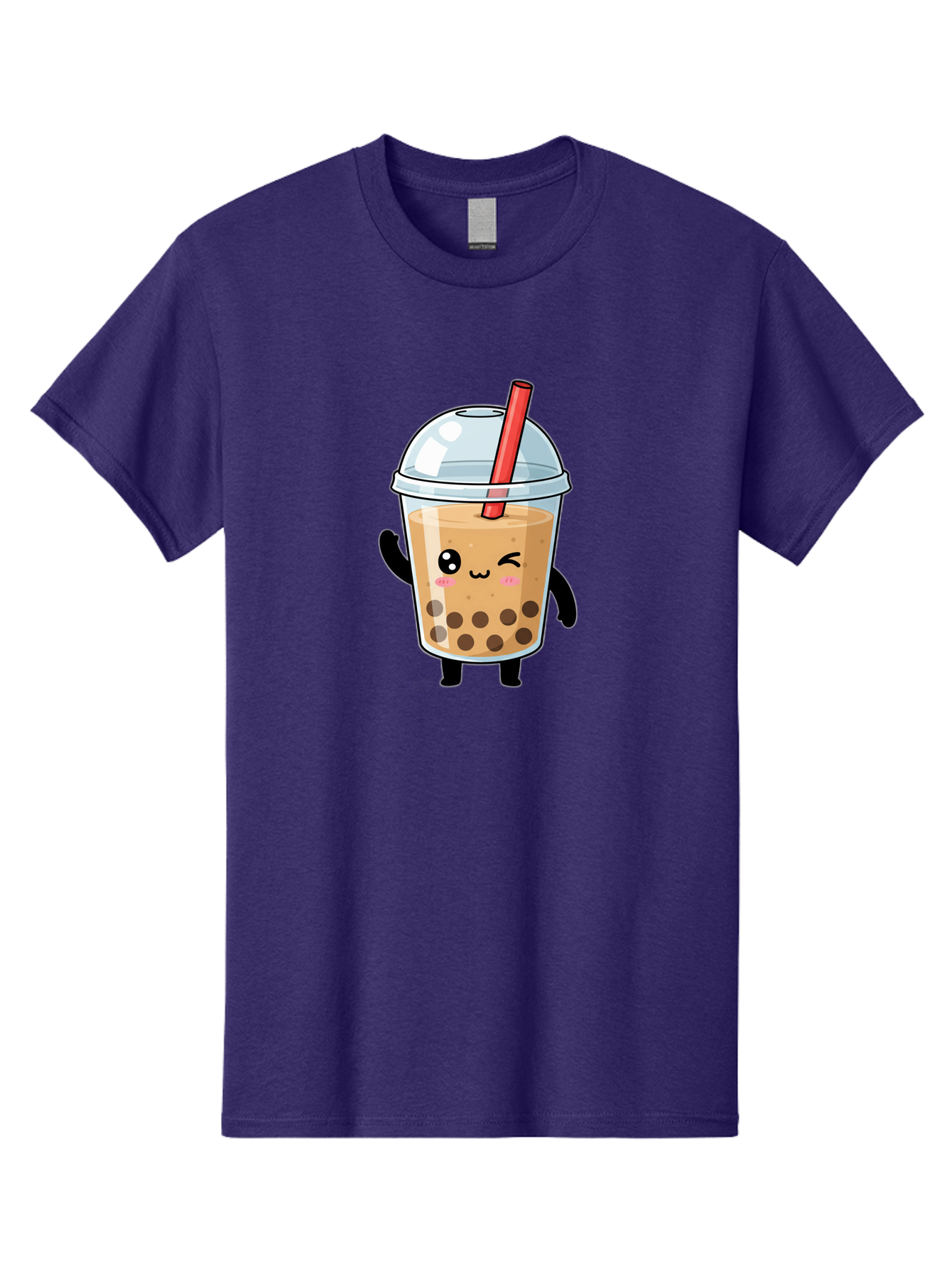 Boba-Tea-14 Men'S Graphic Tee, 100% Cotton, Comfortable Casual Summer Wear, Machine Washable, Cute Boba Tea, Kawaii Boba, Iced Tea, Bubble Tea, Boba Drink, Milk Tea, Cartoon Character, Adorable Beverage, Fun Drink Bac655