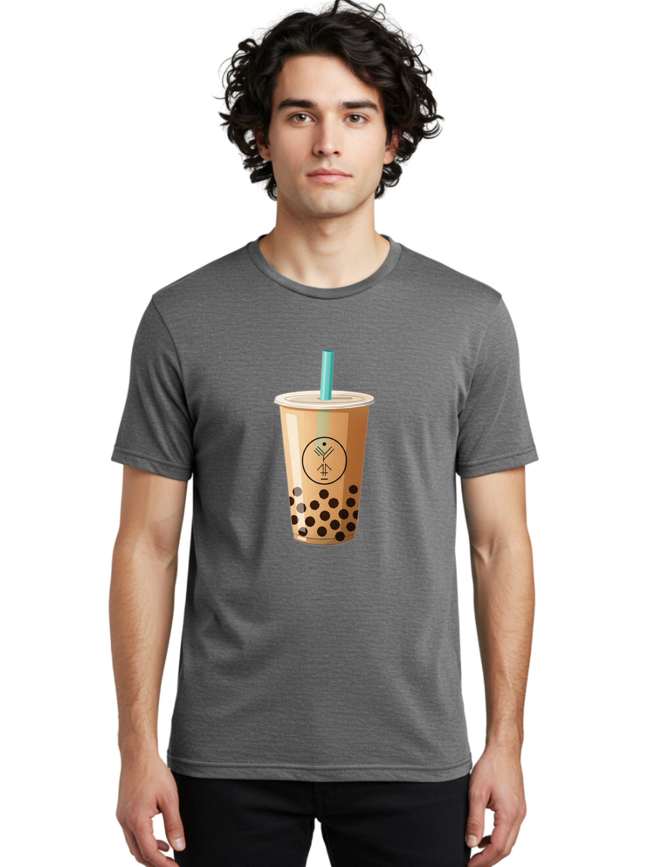 Boba-Tea-5 Men'S Graphic Tee, 100% Cotton, Comfortable Casual Summer Wear, Machine Washable, Milk Tea, Boba Drink, Bubble Tea, Tea With Tapioca Pearls, Cold Beverage, Refreshing Drink, Asian-Inspired, Trendy Drink, Iced Tea, Creamy Texture, Bac663