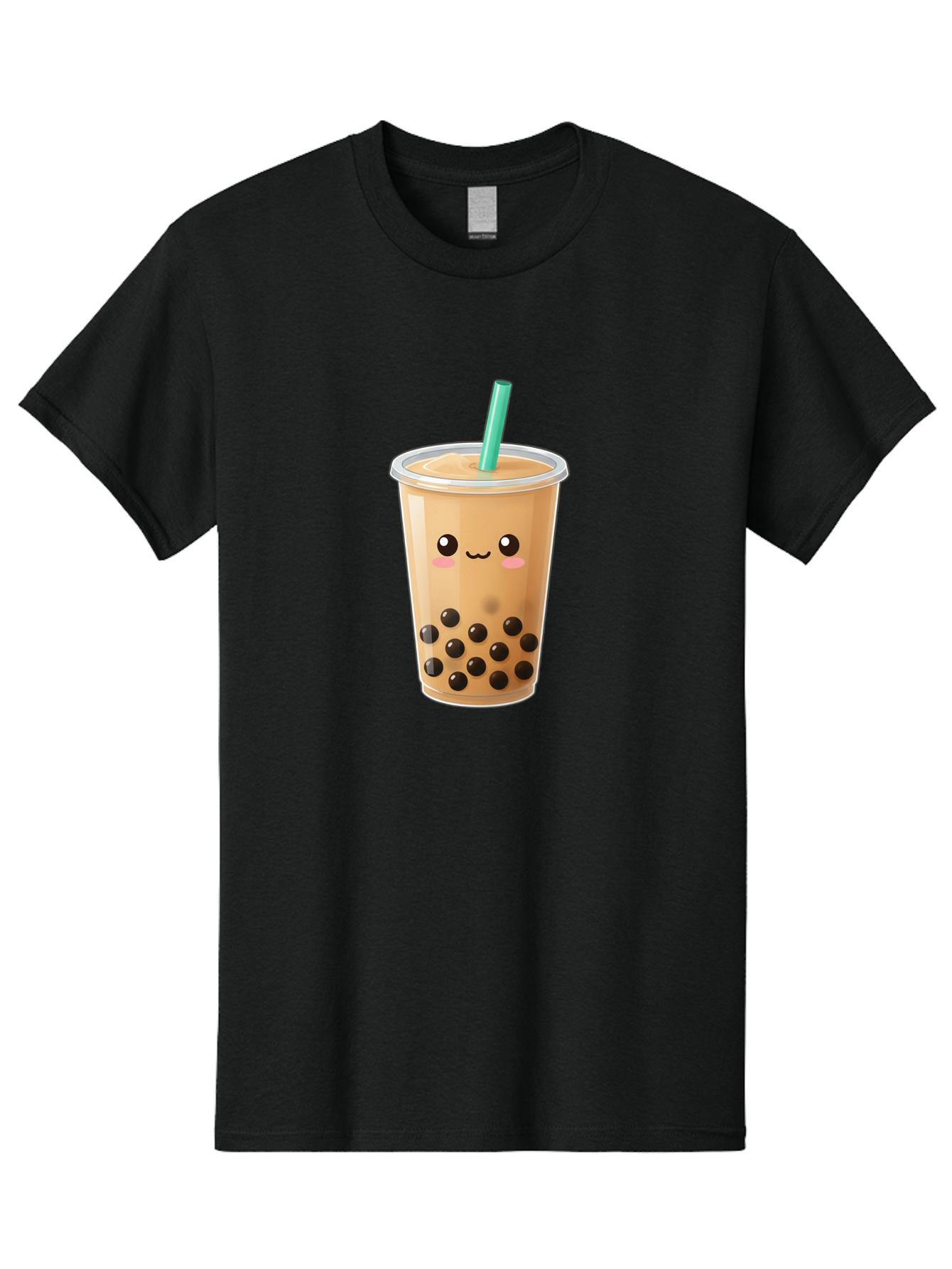 Boba-Tea Men'S Graphic Tee, 100% Cotton, Comfortable Casual Summer Wear, Machine Washable, Milk Tea, Boba Drink, Bubble Tea, Cartoon Character, Cute Illustration, Tea With Tapioca Pearls, Adorable Face, Smiling Beverage, Tea Culture, Bac673