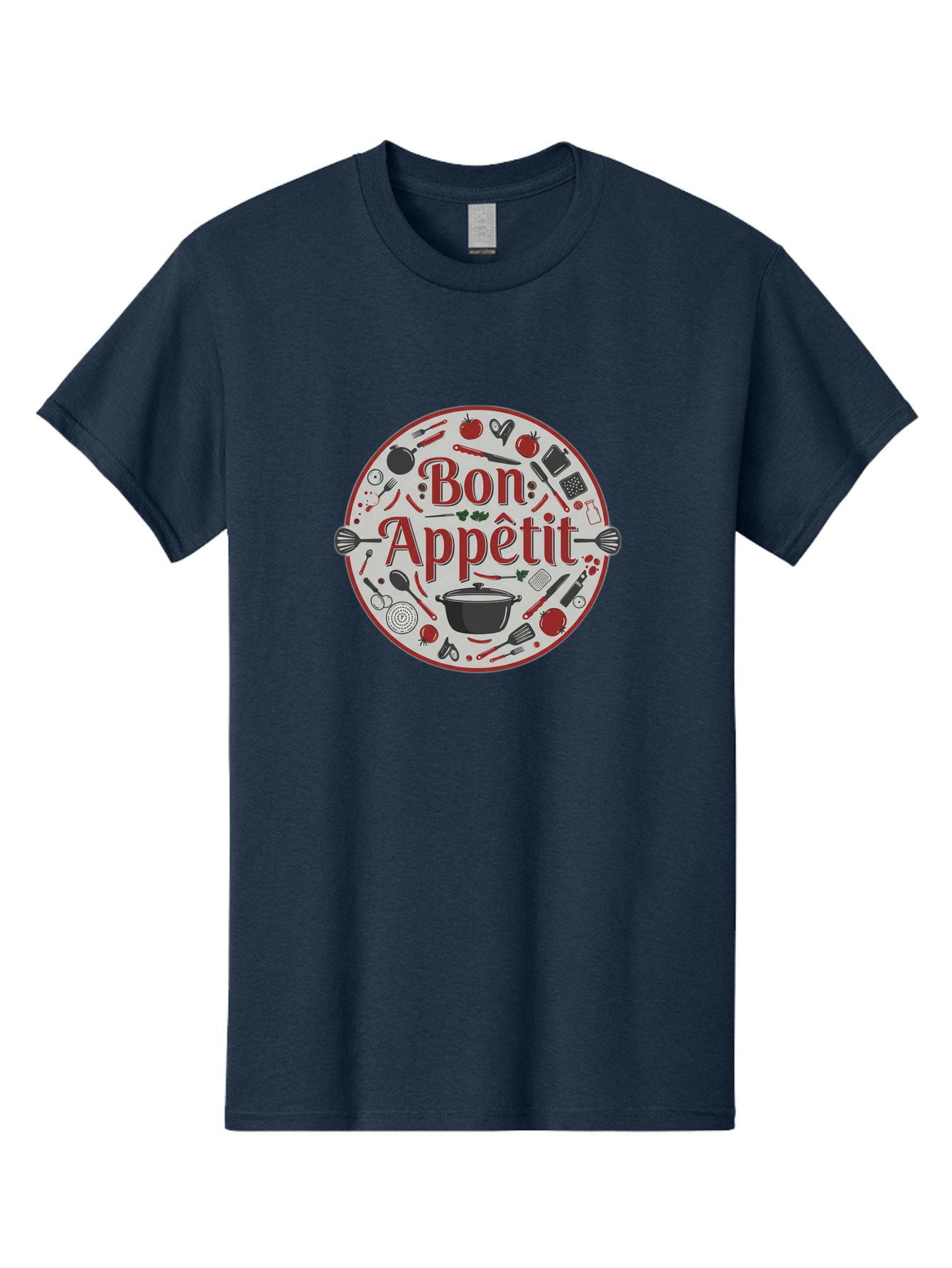 Bon-Appetit-2 Men'S Graphic Tee, 100% Cotton, Comfortable Casual Summer Wear, Machine Washable, Cooking Utensils, Kitchen Tools, Culinary Delights, Gourmet Cuisine, Fine Dining, Cooking Essentials, Kitchen Gadgets, Bon Appetit Bac677