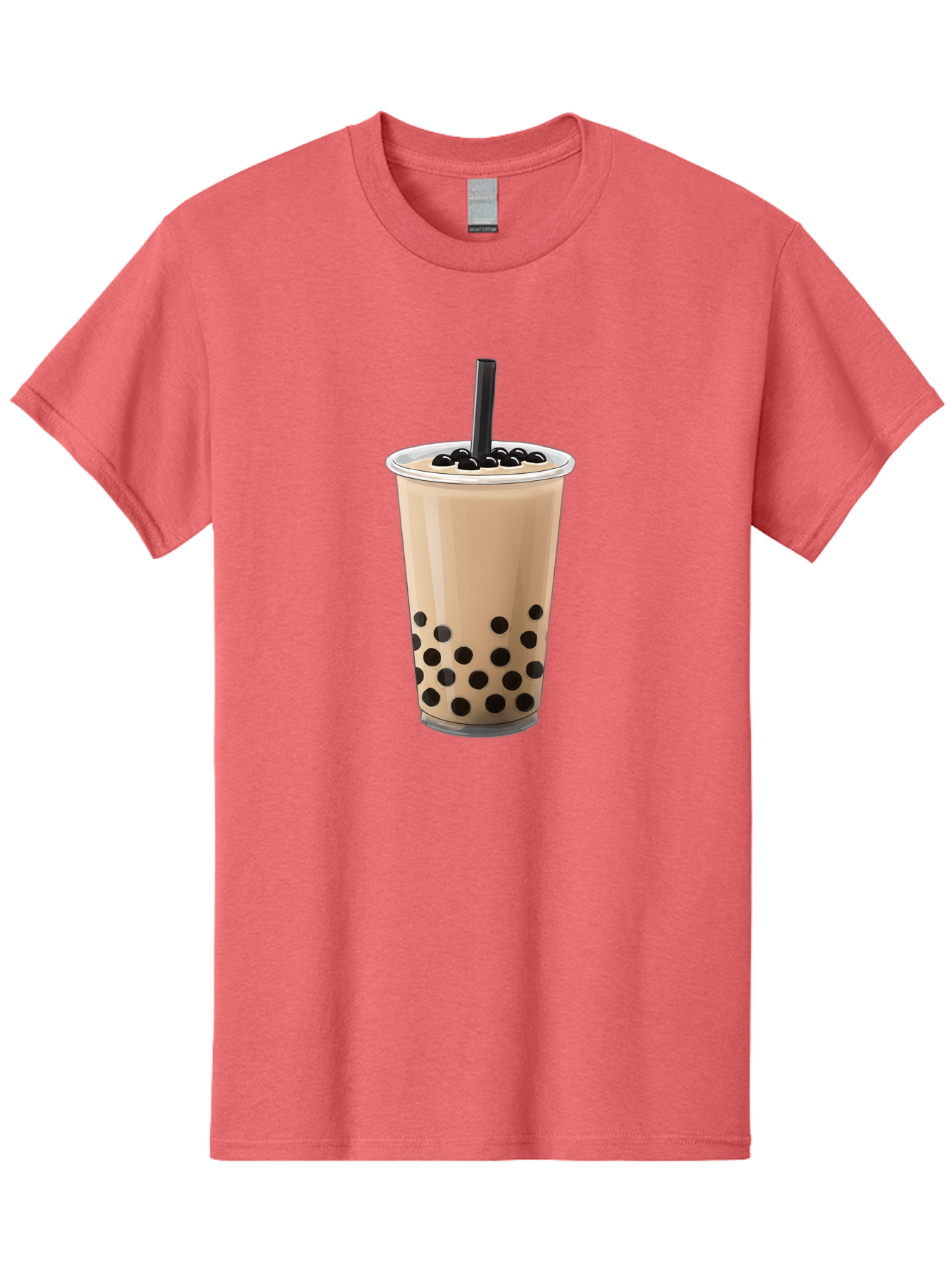 Bubble-Milk-Tea-2 Men'S Graphic Tee, 100% Cotton, Comfortable Casual Summer Wear, Machine Washable, Bubble Milk Tea, Boba Drink, Milk Tea, Tea With Boba, Boba Tea, Tapioca Pearls, Creamy Texture, Black Straw, Cold Beverage, Refreshing Drink Bac684