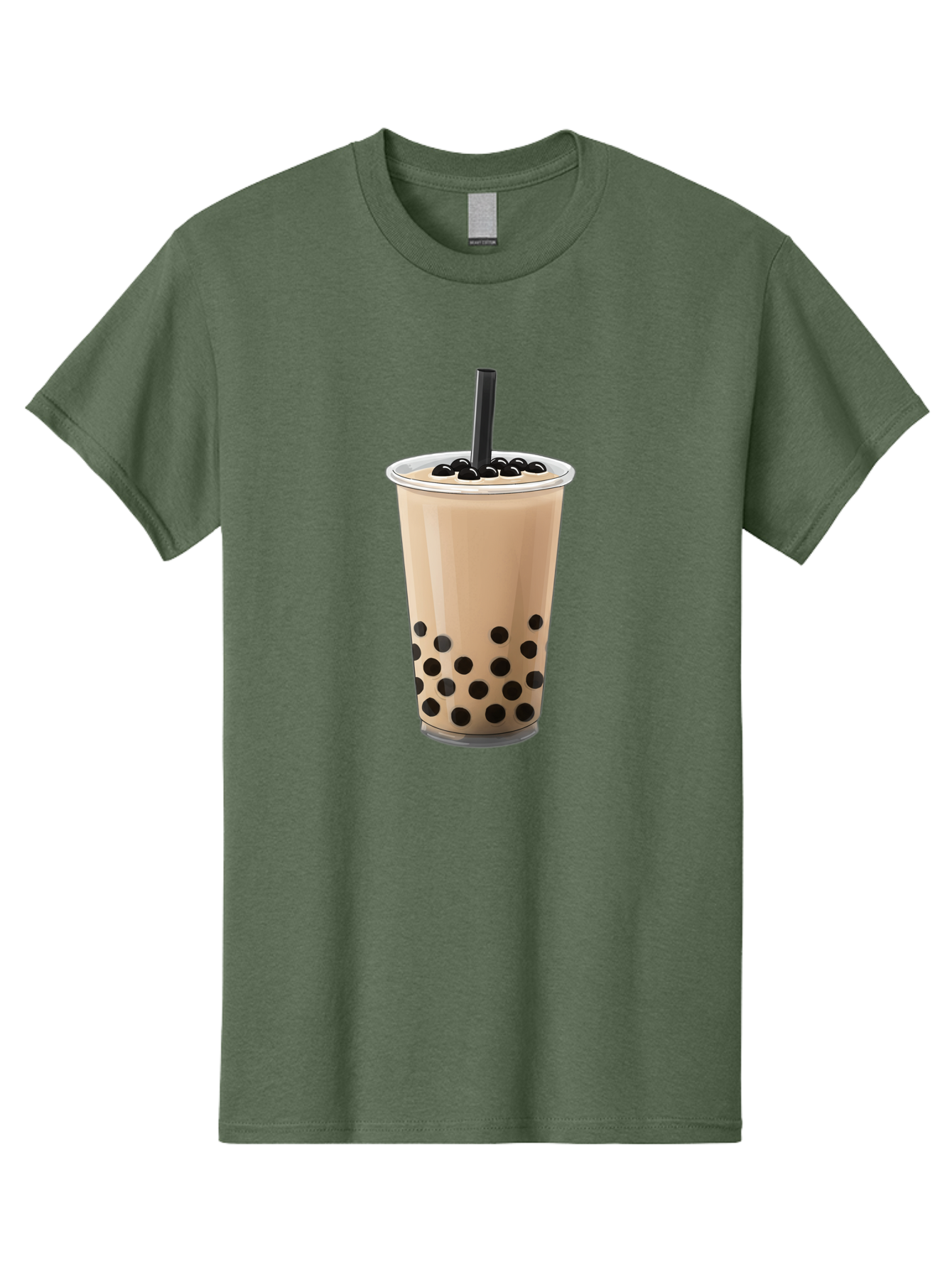 Bubble-Milk-Tea-2 Men'S Graphic Tee, 100% Cotton, Comfortable Casual Summer Wear, Machine Washable, Bubble Milk Tea, Boba Drink, Milk Tea, Tea With Boba, Boba Tea, Tapioca Pearls, Creamy Texture, Black Straw, Cold Beverage, Refreshing Drink Bac684