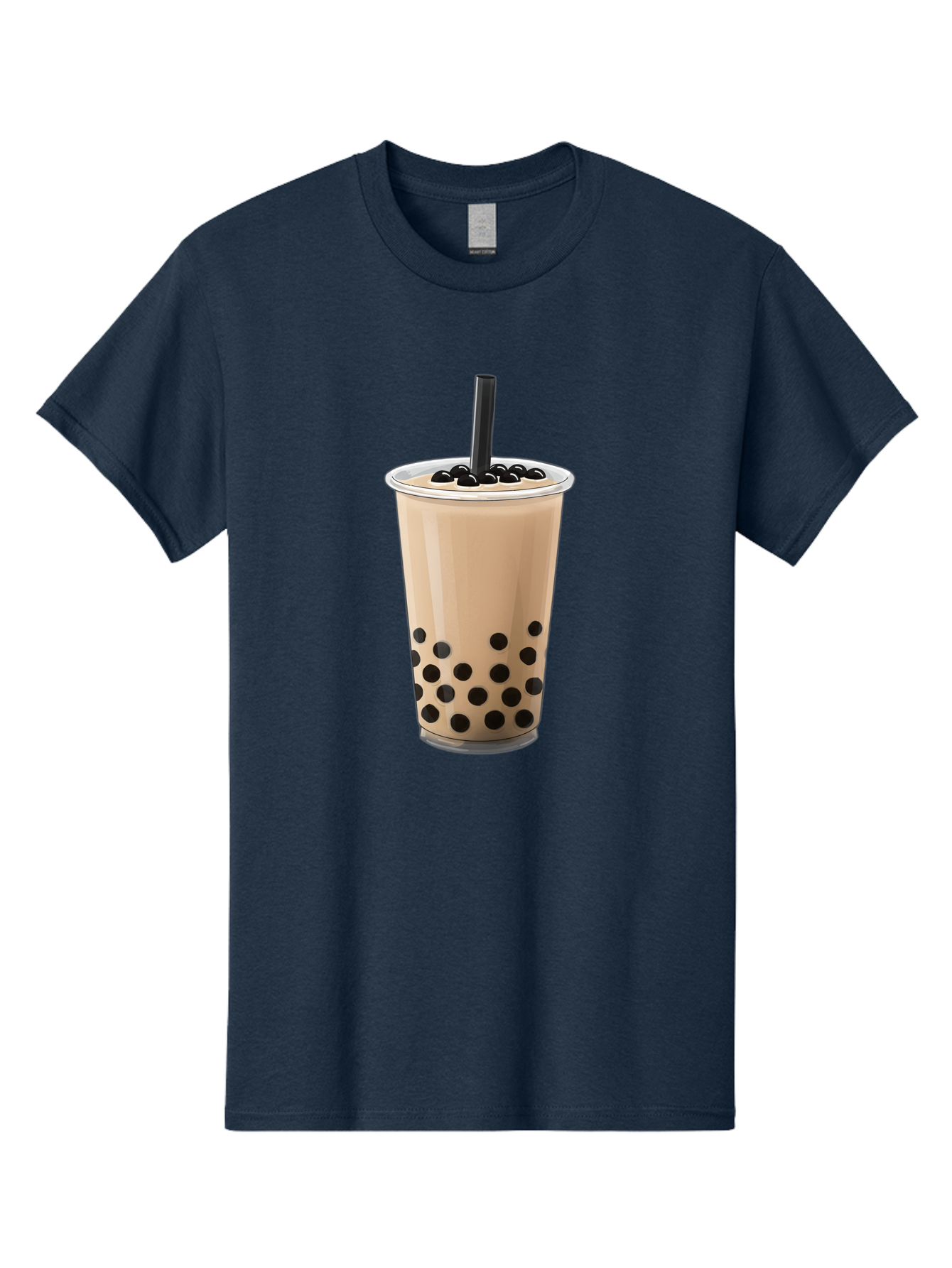 Bubble-Milk-Tea-2 Men'S Graphic Tee, 100% Cotton, Comfortable Casual Summer Wear, Machine Washable, Bubble Milk Tea, Boba Drink, Milk Tea, Tea With Boba, Boba Tea, Tapioca Pearls, Creamy Texture, Black Straw, Cold Beverage, Refreshing Drink Bac684