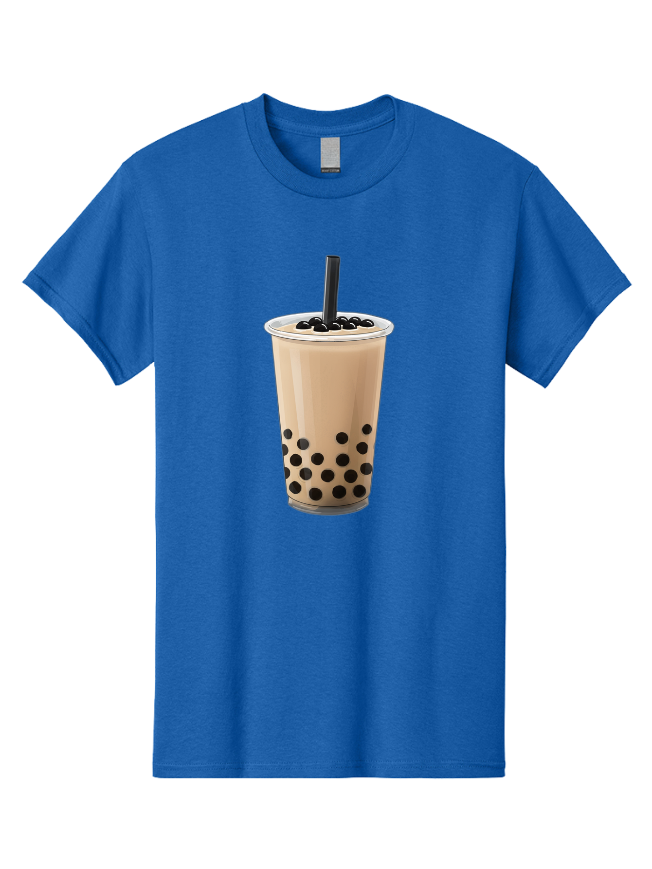 Bubble-Milk-Tea-2 Men'S Graphic Tee, 100% Cotton, Comfortable Casual Summer Wear, Machine Washable, Bubble Milk Tea, Boba Drink, Milk Tea, Tea With Boba, Boba Tea, Tapioca Pearls, Creamy Texture, Black Straw, Cold Beverage, Refreshing Drink Bac684