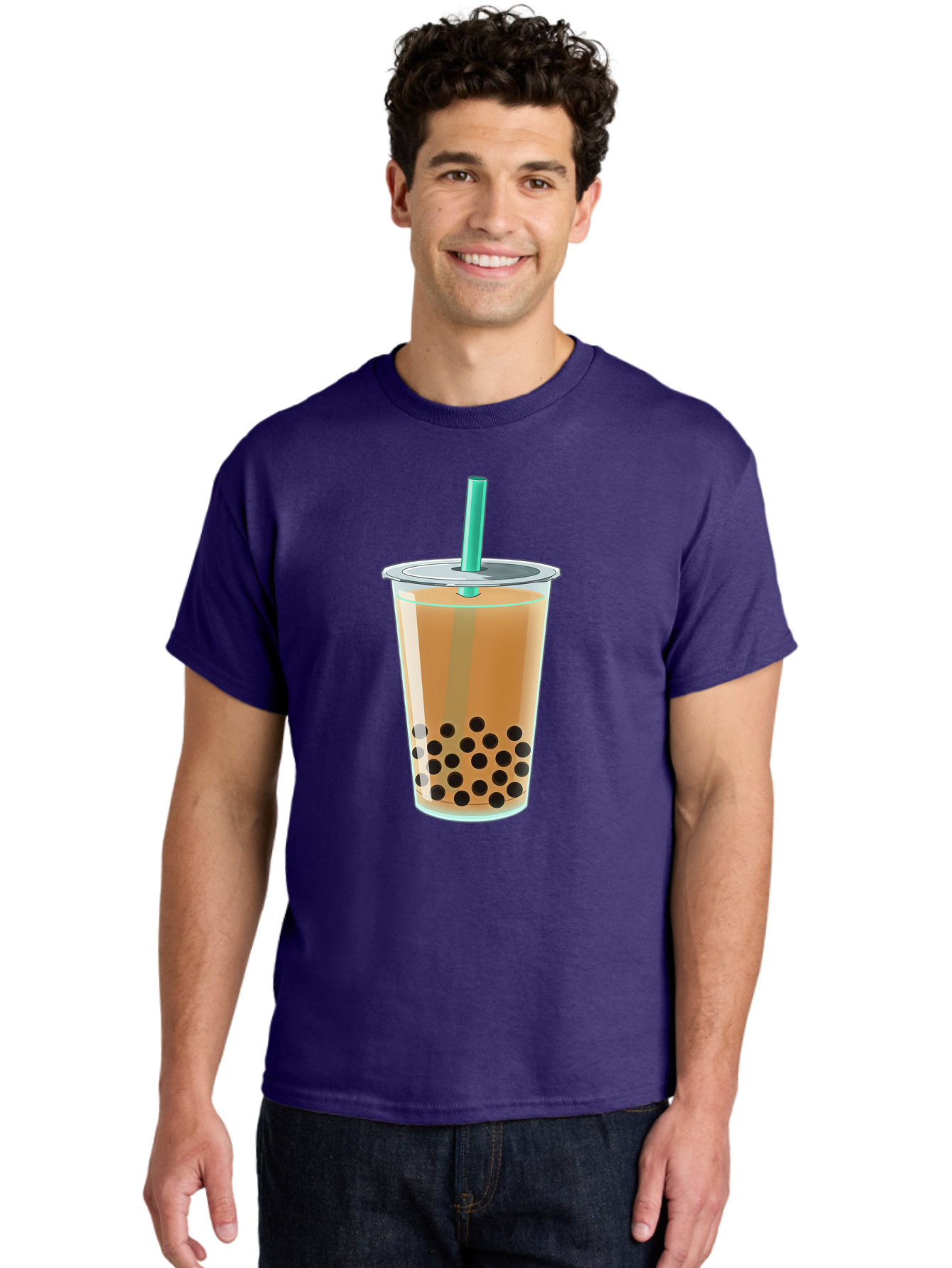 Bubble-Tea-10 Men'S Graphic Tee, 100% Cotton, Comfortable Casual Summer Wear, Machine Washable, Bubble Tea, Boba Drink, Milk Tea, Tapioca Pearls, Refreshing Beverage, Cold Drink, Tea Time, Trendy Drink, Iced Tea Bac690