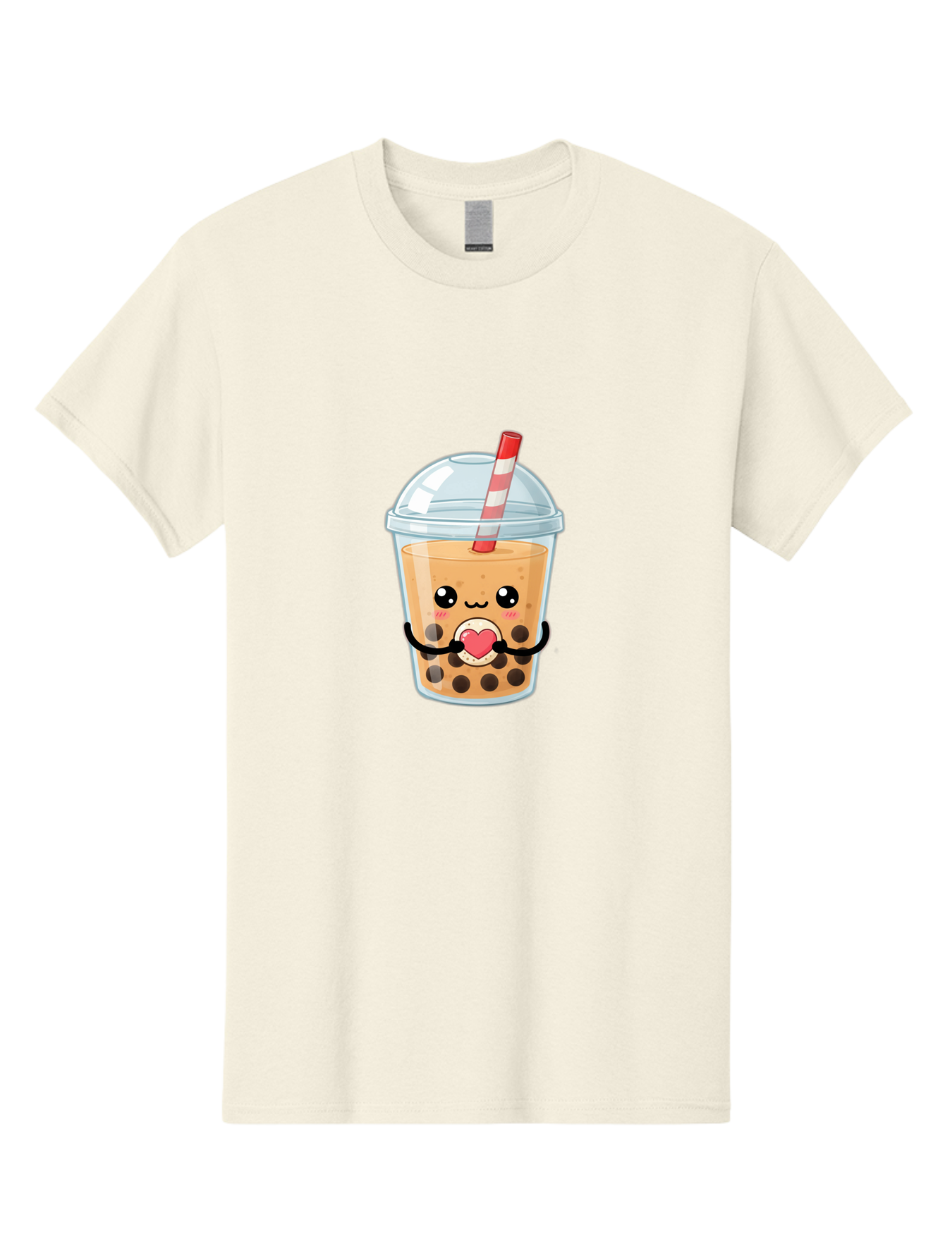 Bubble-Tea-13 Men'S Graphic Tee, 100% Cotton, Comfortable Casual Summer Wear, Machine Washable, Bubble Tea, Boba Drink, Cartoon Beverage, Cute Straw, Kawaii Culture, Heart Symbol, Playful Design, Refreshing Drink, Milk Tea, Tea Lover Bac693