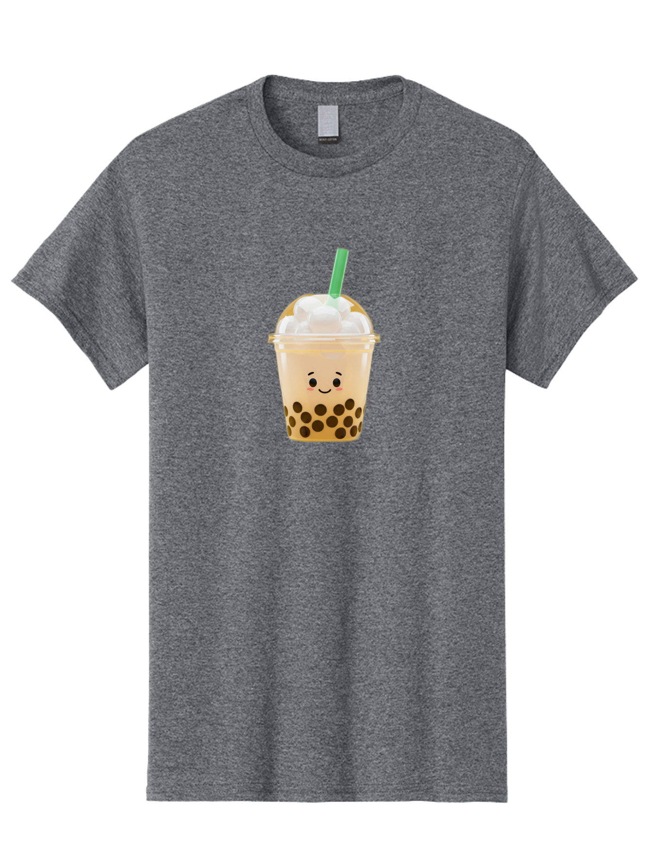 Bubble-Tea-15 Men'S Graphic Tee, 100% Cotton, Comfortable Casual Summer Wear, Machine Washable, Bubble Tea, Boba Drink, Milk Tea, Tapioca Pearls, Whipped Cream, Straw, Kawaii, Cute, Cartoon, Smiling Face, Adorable, Fun, Tasty, Refreshing, Bac695