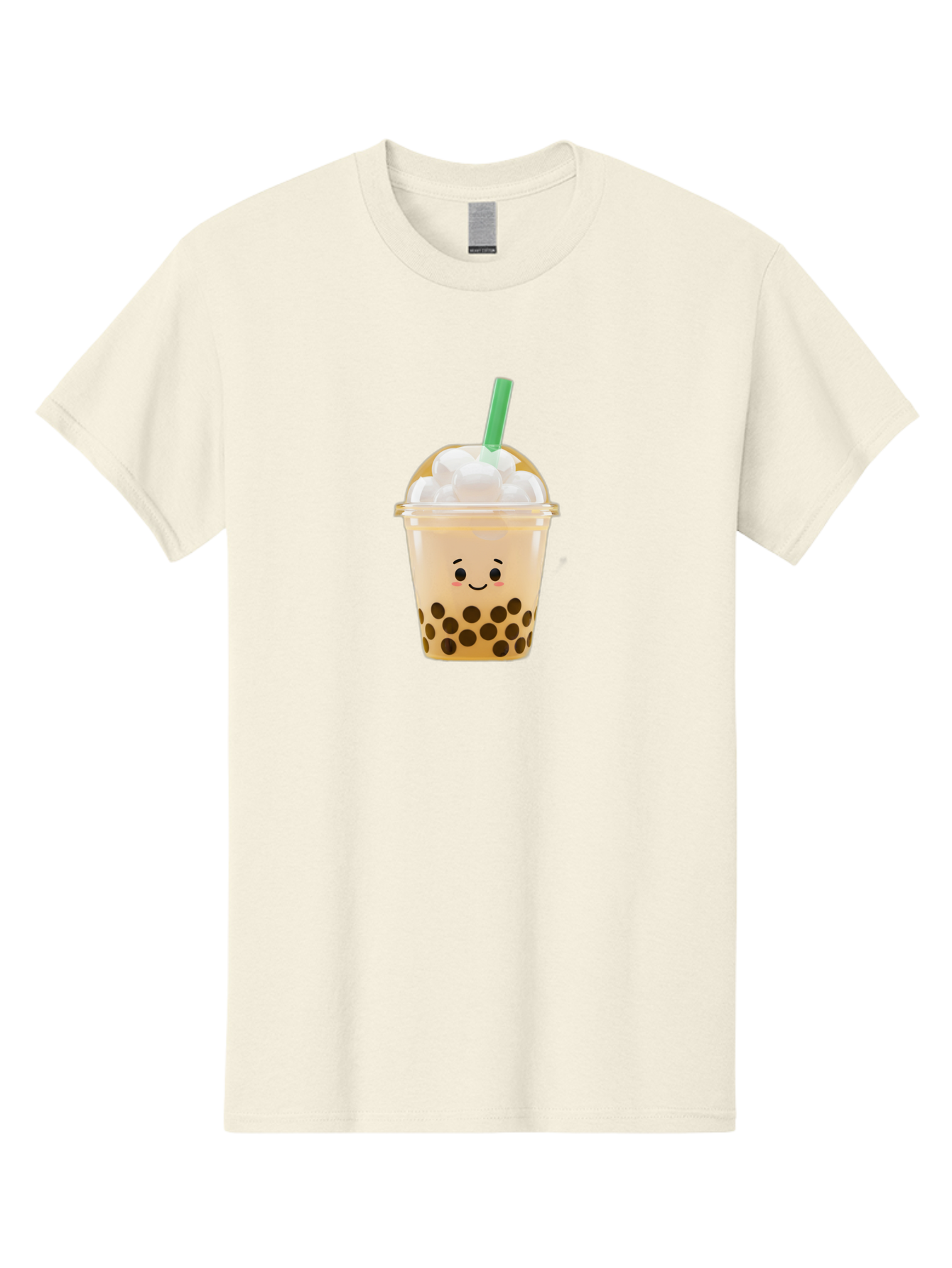 Bubble-Tea-15 Men'S Graphic Tee, 100% Cotton, Comfortable Casual Summer Wear, Machine Washable, Bubble Tea, Boba Drink, Milk Tea, Tapioca Pearls, Whipped Cream, Straw, Kawaii, Cute, Cartoon, Smiling Face, Adorable, Fun, Tasty, Refreshing, Bac695