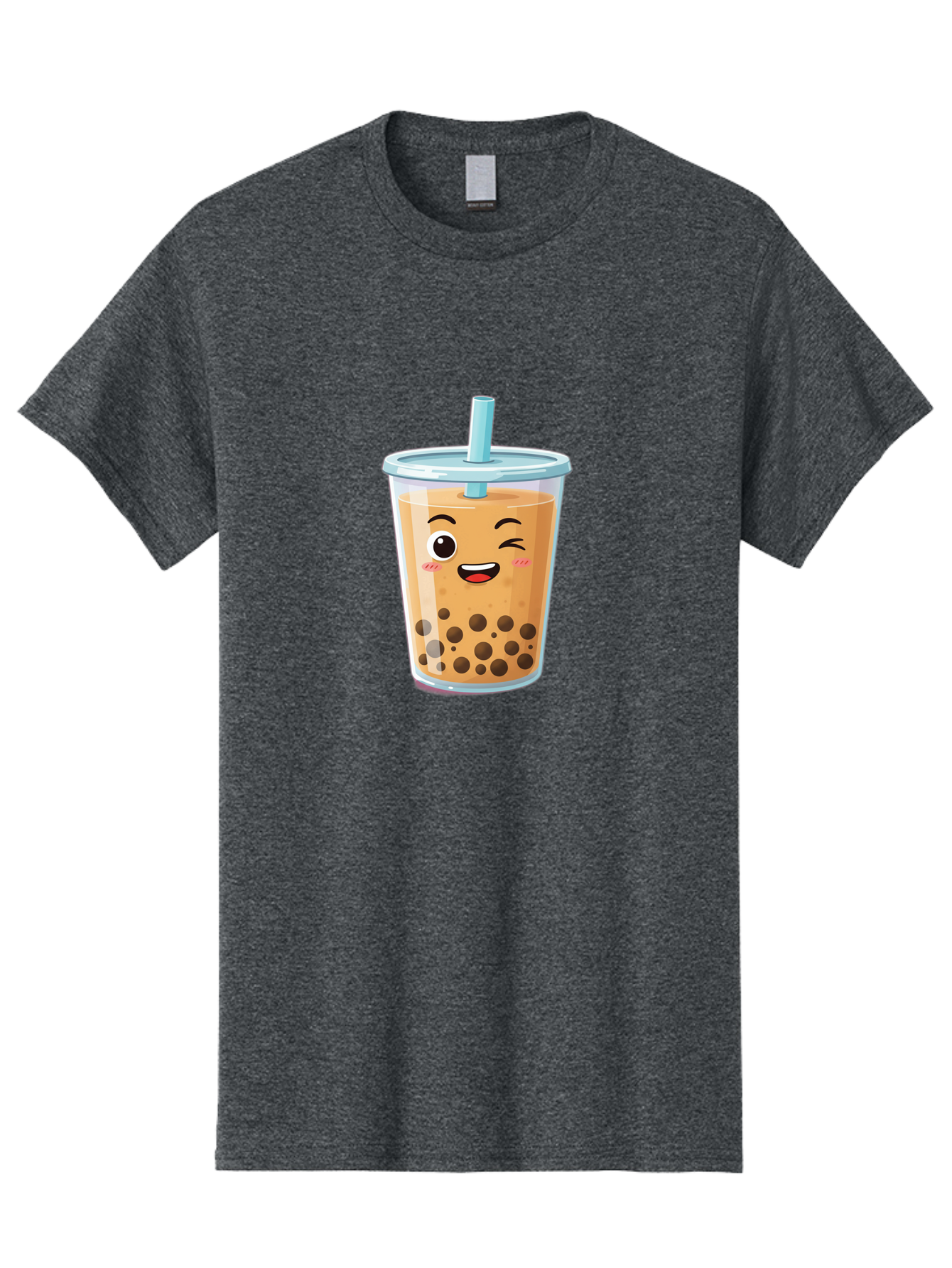 Bubble-Tea-20 Men'S Graphic Tee, 100% Cotton, Comfortable Casual Summer Wear, Machine Washable, Bubble Tea, Boba Drink, Cartoon Illustration, Smiling Face, Happy Beverage, Milk Tea, Tapioca Pearls, Kawaii Culture, Cute Straw, Refreshing Drink Bac701