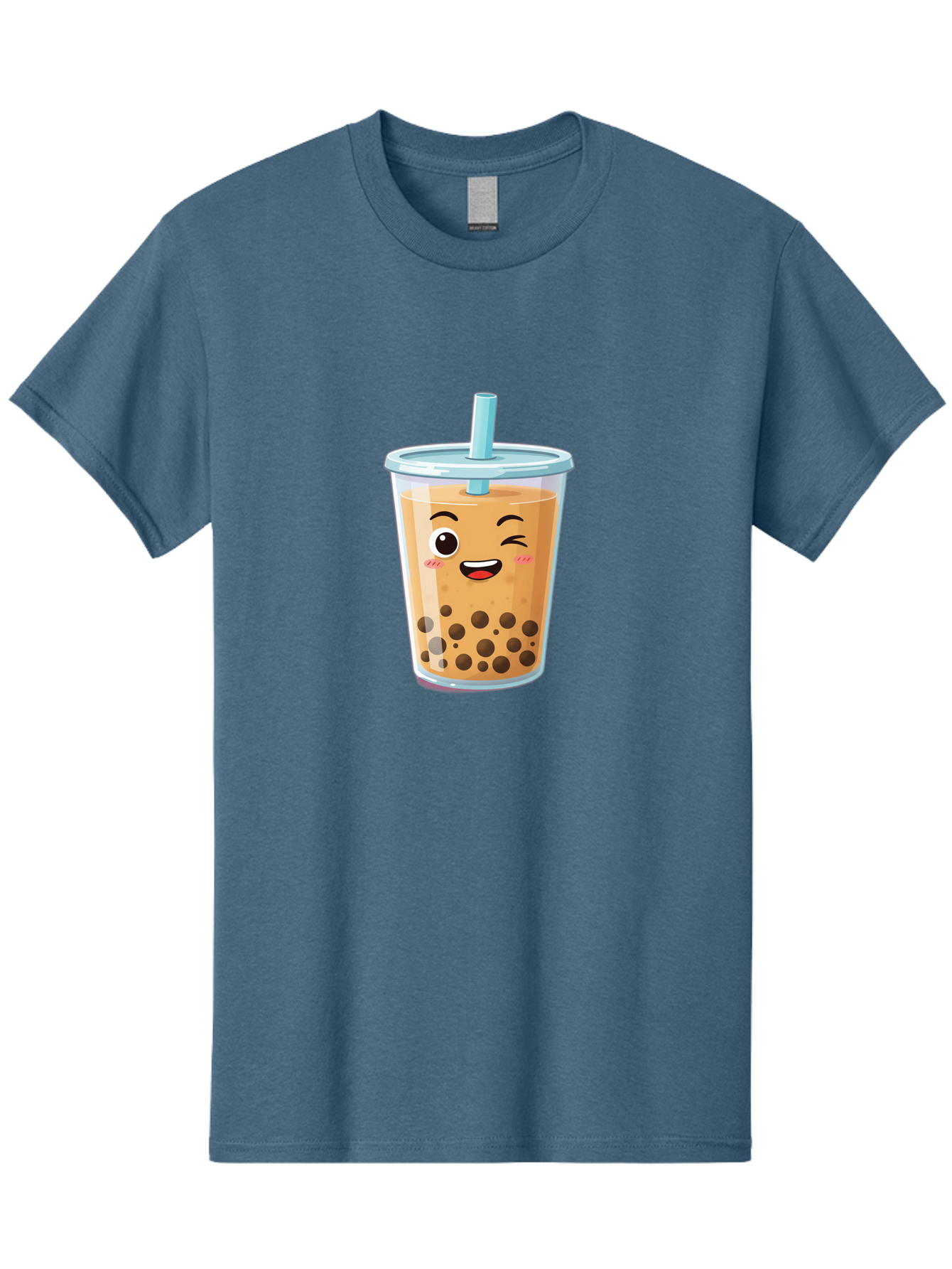 Bubble-Tea-20 Men'S Graphic Tee, 100% Cotton, Comfortable Casual Summer Wear, Machine Washable, Bubble Tea, Boba Drink, Cartoon Illustration, Smiling Face, Happy Beverage, Milk Tea, Tapioca Pearls, Kawaii Culture, Cute Straw, Refreshing Drink Bac701