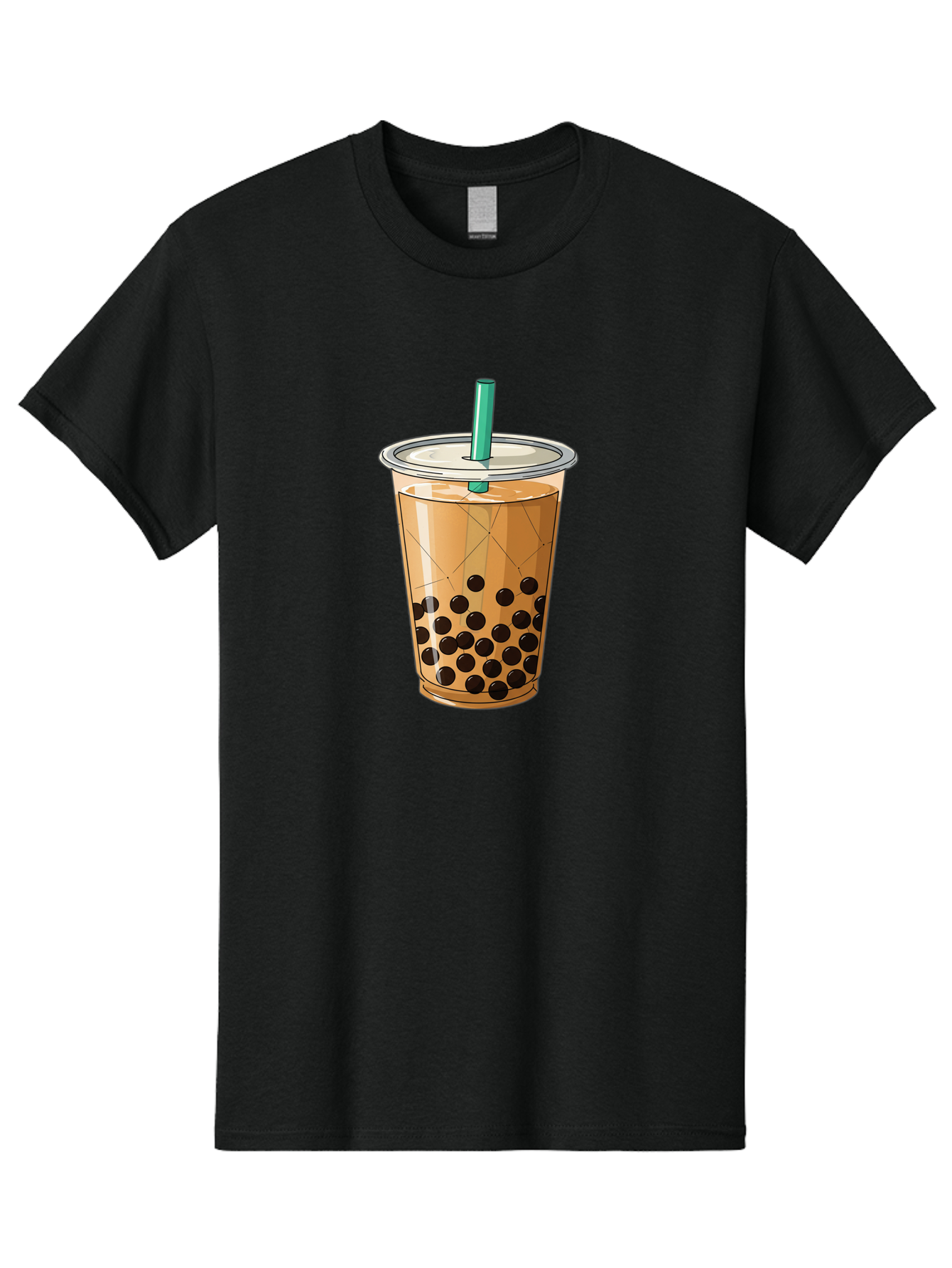 Bubble-Tea-8 Men'S Graphic Tee, 100% Cotton, Comfortable Casual Summer Wear, Machine Washable, Bubble Tea, Boba Tea, Milk Tea, Tapioca Pearls, Cold Drink, Plastic Cup, Straw, Takeout Beverage, Refreshing Drink, Sweet Treat Bac710