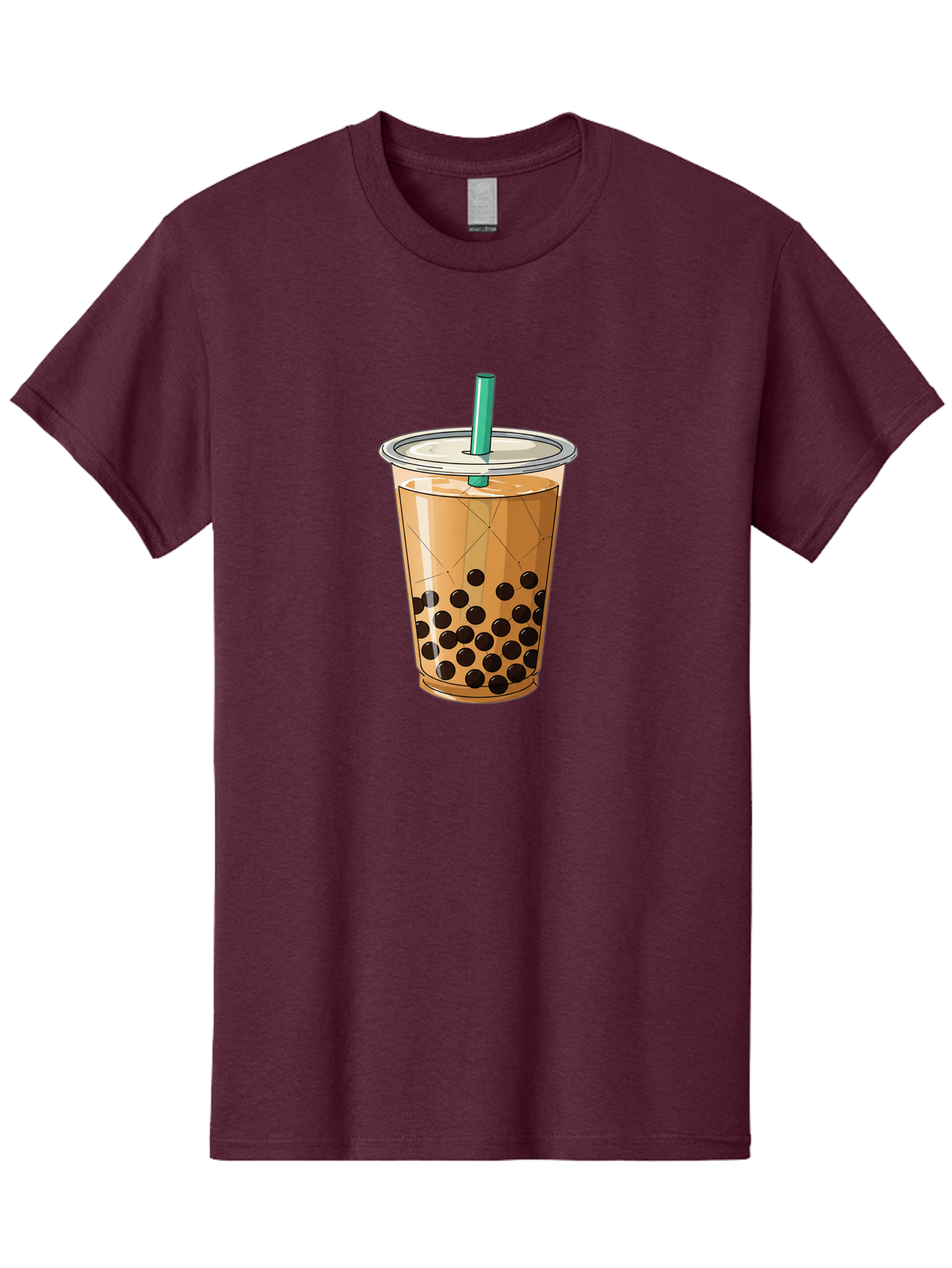 Bubble-Tea-8 Men'S Graphic Tee, 100% Cotton, Comfortable Casual Summer Wear, Machine Washable, Bubble Tea, Boba Tea, Milk Tea, Tapioca Pearls, Cold Drink, Plastic Cup, Straw, Takeout Beverage, Refreshing Drink, Sweet Treat Bac710