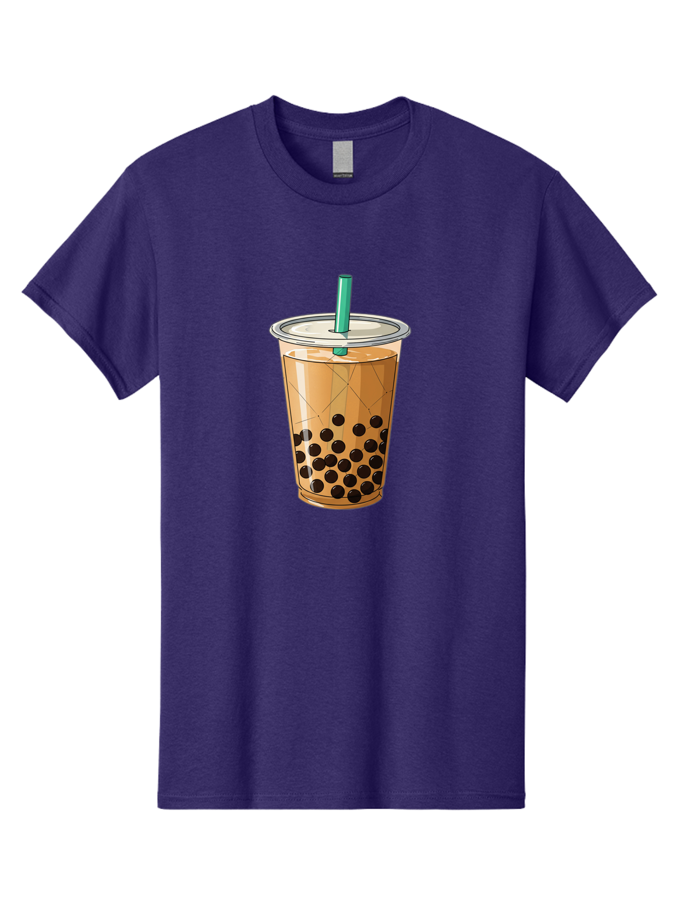 Bubble-Tea-8 Men'S Graphic Tee, 100% Cotton, Comfortable Casual Summer Wear, Machine Washable, Bubble Tea, Boba Tea, Milk Tea, Tapioca Pearls, Cold Drink, Plastic Cup, Straw, Takeout Beverage, Refreshing Drink, Sweet Treat Bac710