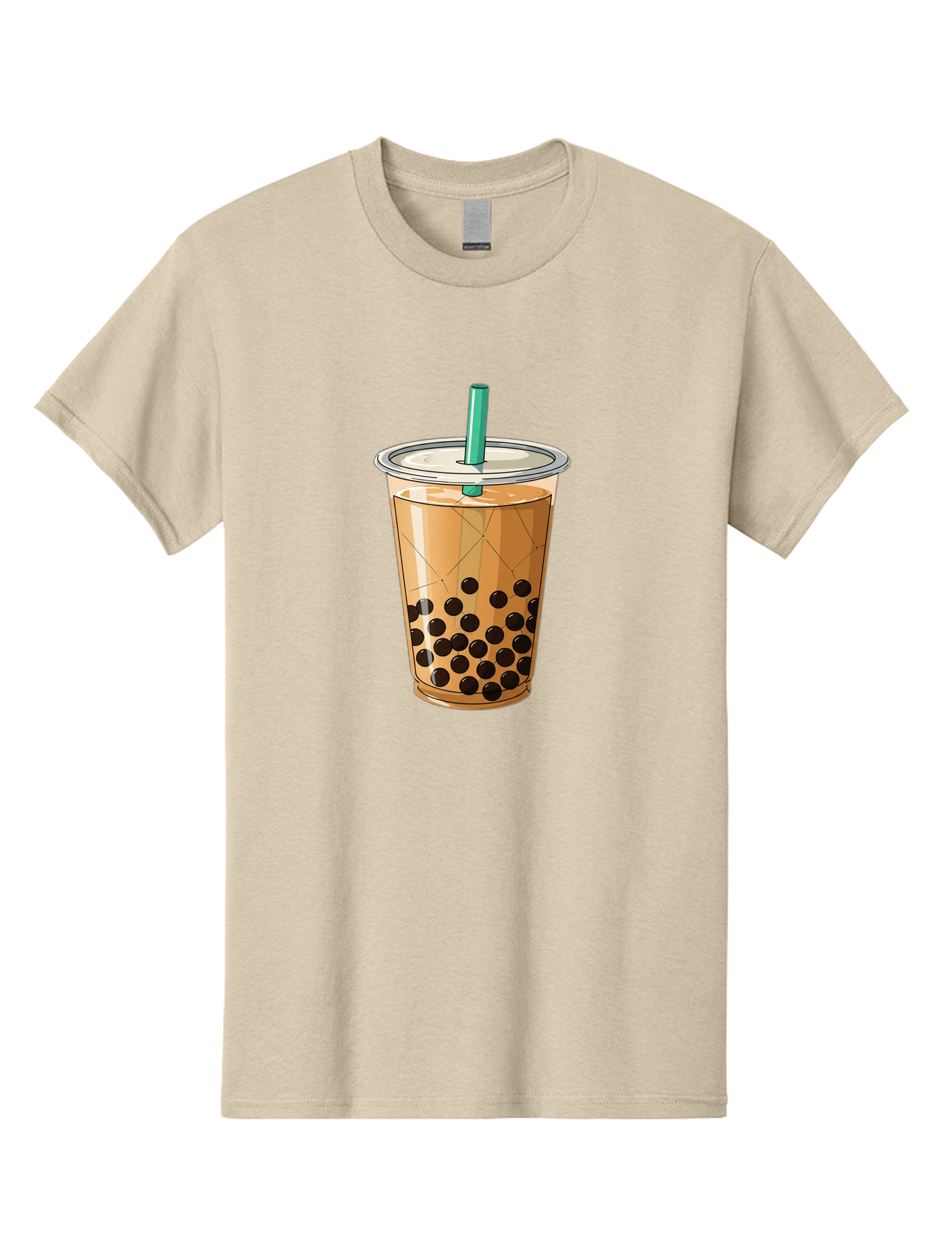 Bubble-Tea-8 Men'S Graphic Tee, 100% Cotton, Comfortable Casual Summer Wear, Machine Washable, Bubble Tea, Boba Tea, Milk Tea, Tapioca Pearls, Cold Drink, Plastic Cup, Straw, Takeout Beverage, Refreshing Drink, Sweet Treat Bac710