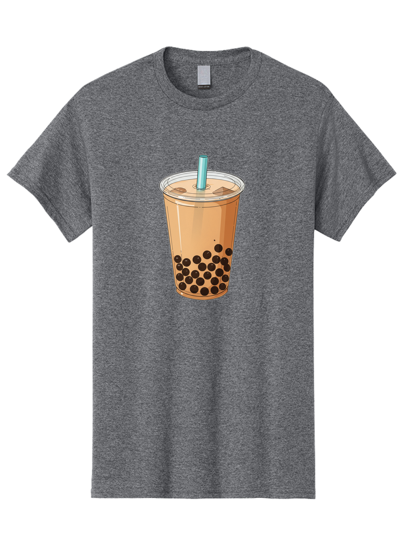 Bubble-Tea-9 Men'S Graphic Tee, 100% Cotton, Comfortable Casual Summer Wear, Machine Washable, Bubble Tea, Milk Tea, Boba, Tapioca Pearls, Takeout Cup, Plastic Straw, Refreshing Drink, Trendy Beverage, Asian-Inspired Bac711