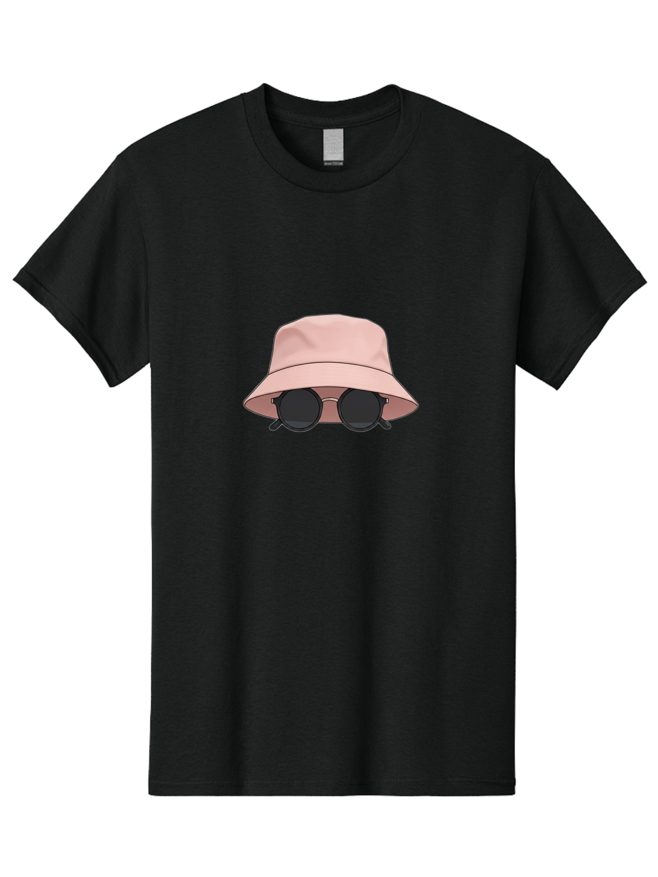 Bucket-Hat-And-Sunglasses Men'S Graphic Tee, 100% Cotton, Comfortable Casual Summer Wear, Machine Washable, Pink Bucket Hat, Sunglasses, Black Shades, Fashion Accessory, Trendy Clothing, Summer Vibe, Stylish Hat, Cool Glasses, Fashion Trend Bac716