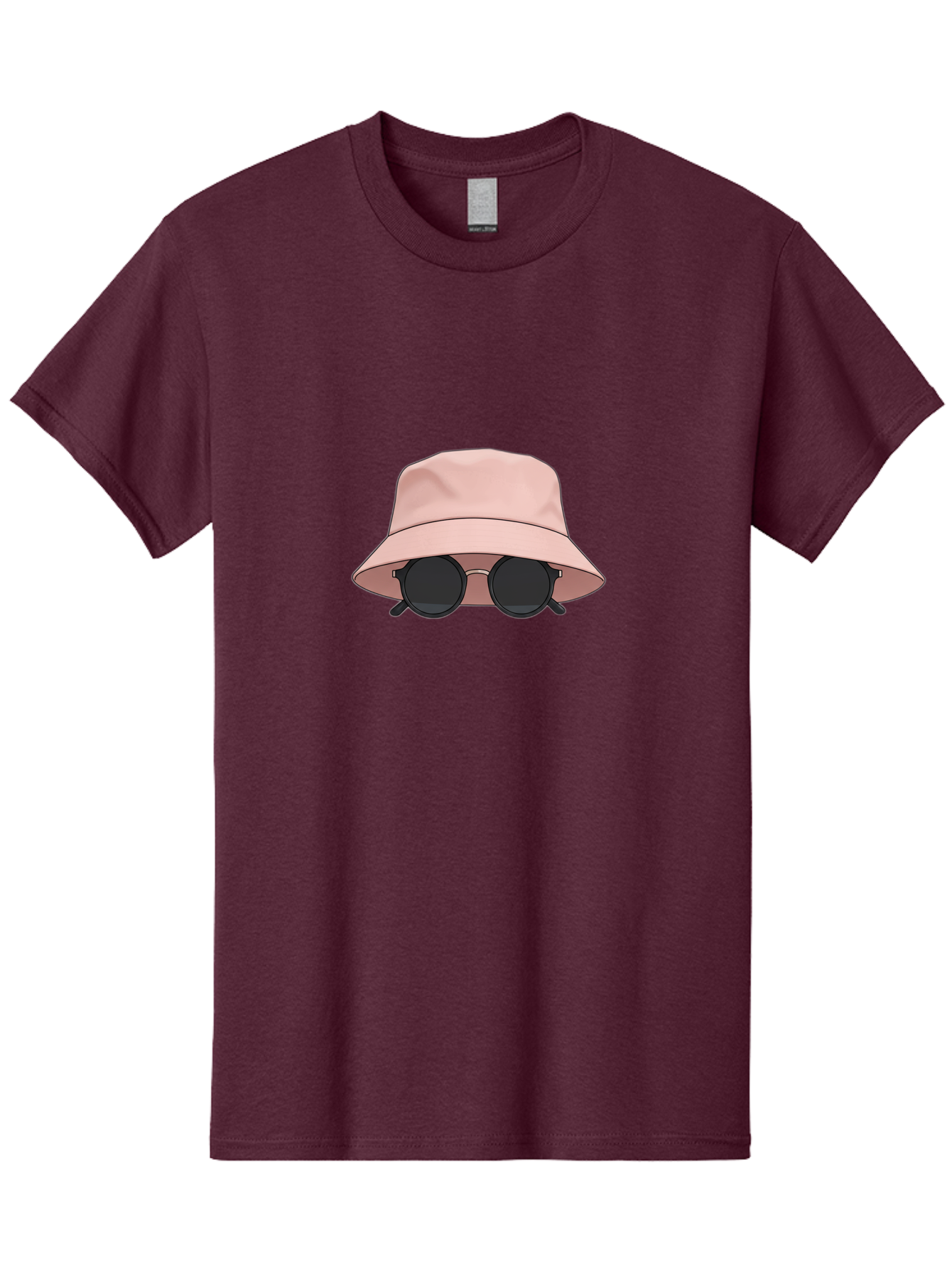 Bucket-Hat-And-Sunglasses Men'S Graphic Tee, 100% Cotton, Comfortable Casual Summer Wear, Machine Washable, Pink Bucket Hat, Sunglasses, Black Shades, Fashion Accessory, Trendy Clothing, Summer Vibe, Stylish Hat, Cool Glasses, Fashion Trend Bac716