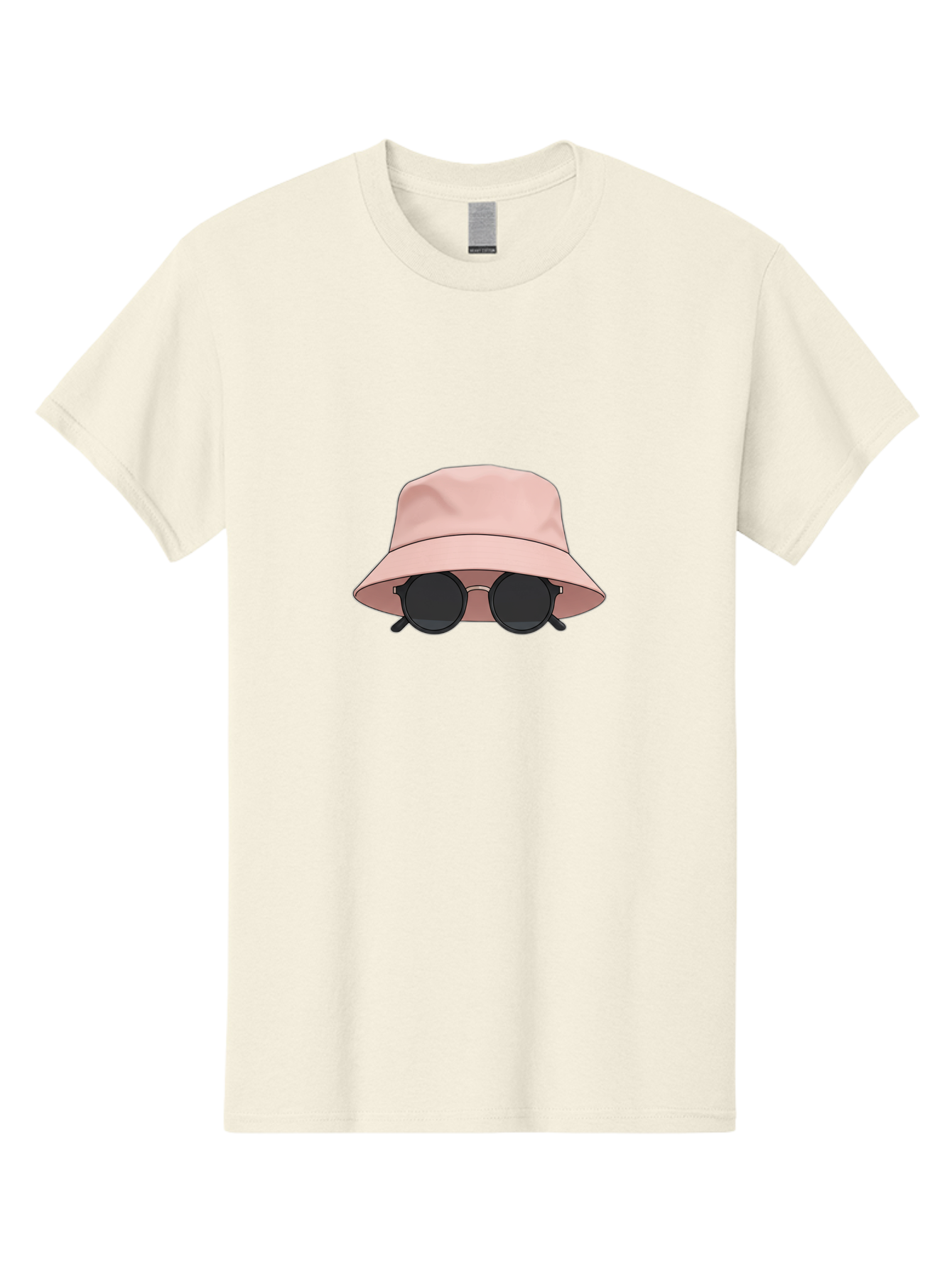 Bucket-Hat-And-Sunglasses Men'S Graphic Tee, 100% Cotton, Comfortable Casual Summer Wear, Machine Washable, Pink Bucket Hat, Sunglasses, Black Shades, Fashion Accessory, Trendy Clothing, Summer Vibe, Stylish Hat, Cool Glasses, Fashion Trend Bac716