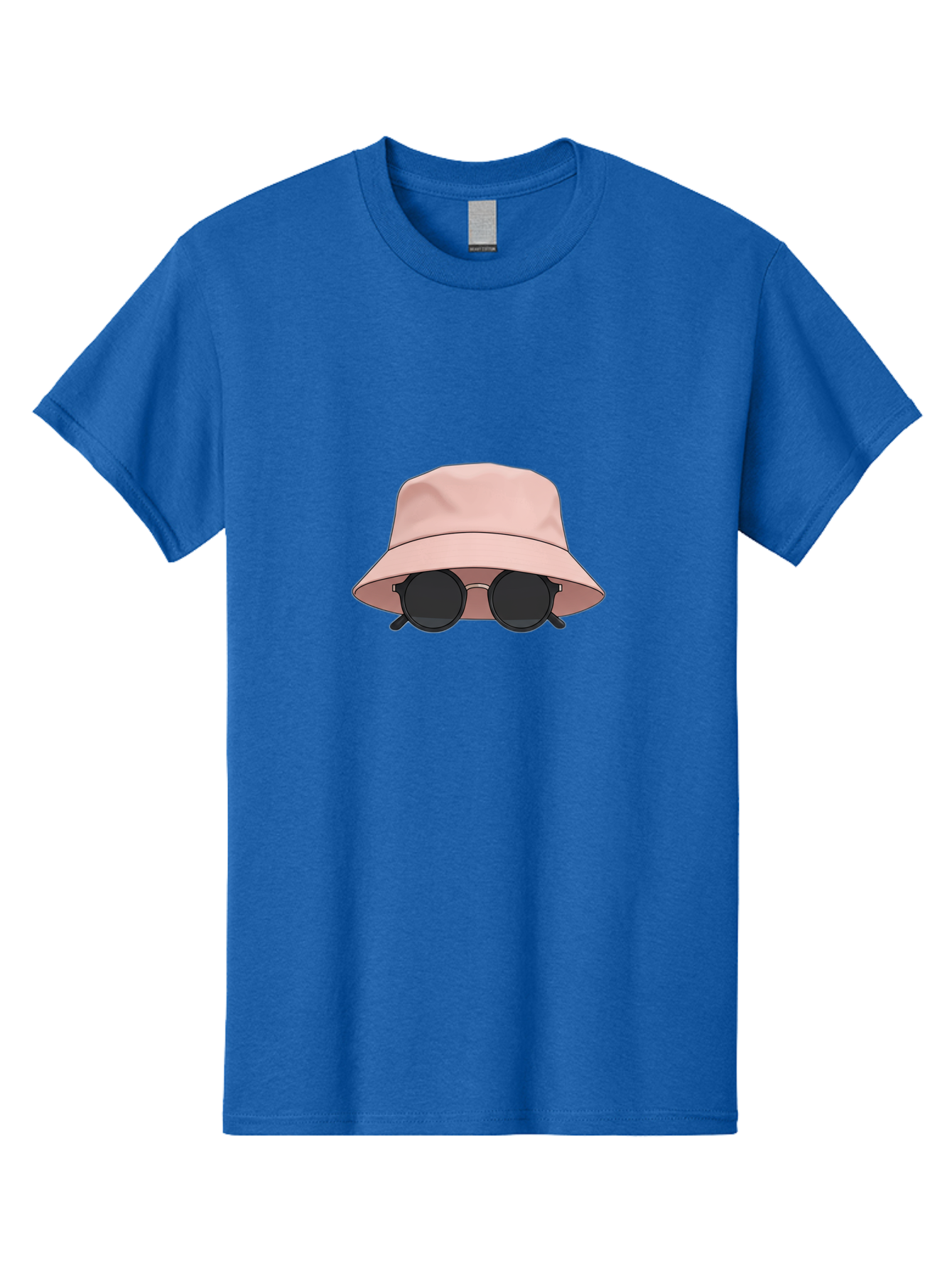 Bucket-Hat-And-Sunglasses Men'S Graphic Tee, 100% Cotton, Comfortable Casual Summer Wear, Machine Washable, Pink Bucket Hat, Sunglasses, Black Shades, Fashion Accessory, Trendy Clothing, Summer Vibe, Stylish Hat, Cool Glasses, Fashion Trend Bac716