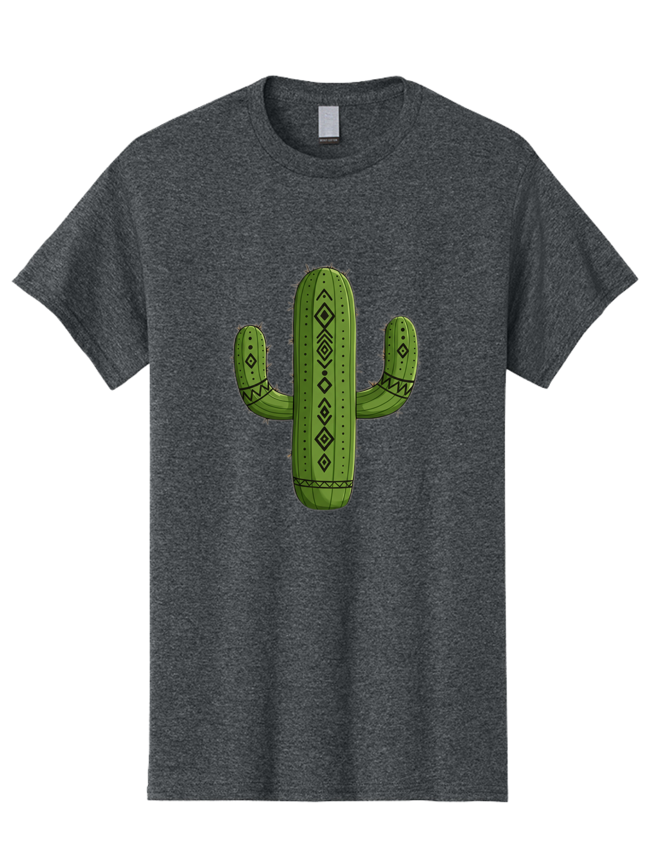 Cactus-7 Men'S Graphic Tee, 100% Cotton, Comfortable Casual Summer Wear, Machine Washable, Cartoon Cactus, Tribal Cactus, Cactus Illustration, Southwestern Art, Bohemian Decor, Cactus Graphics, Desert Plant, Prickly Pear Cactus, Unique Design, Bac729