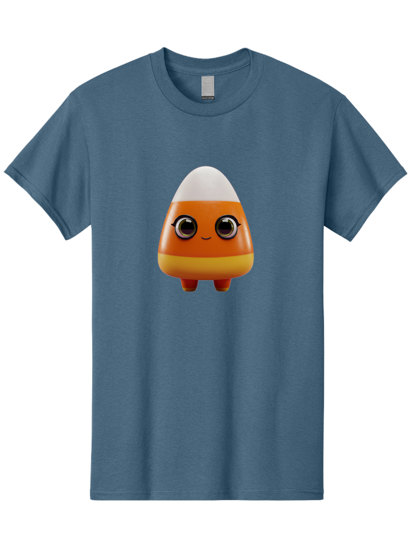 Candy-Corn-Character Men'S Graphic Tee, 100% Cotton, Comfortable Casual Summer Wear, Machine Washable, Candy Corn Character, Cartoon Candy, Halloween Treat, Sweet Character, Orange And Yellow Candy, Cute Candy Corn, Funny Character Design, Bac775