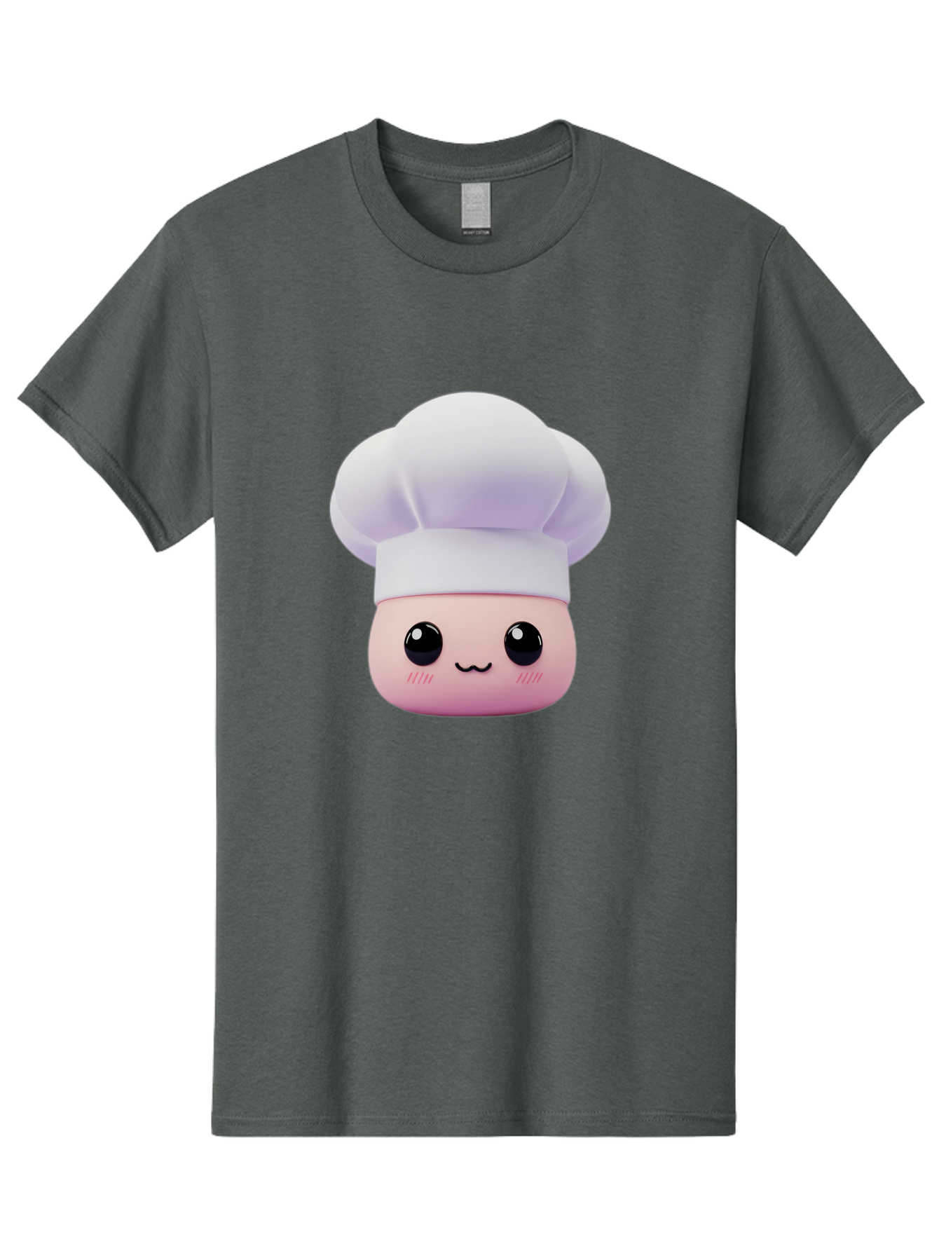 Chef-4 Men'S Graphic Tee, 100% Cotton, Comfortable Casual Summer Wear, Machine Washable, Cartoon Chef Character, Chef Hat, Cute Face, Cooking Theme, Kawaii Style, Chef Illustration, Culinary Art, Chef Mascot Bac807