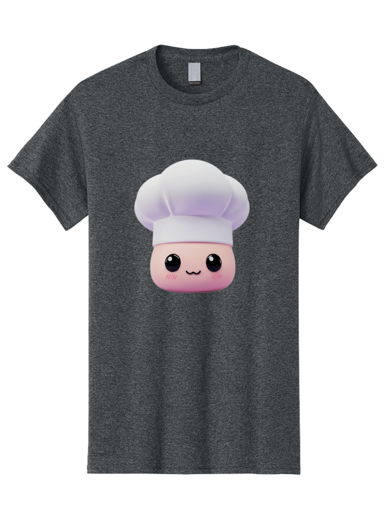 Chef-4 Men'S Graphic Tee, 100% Cotton, Comfortable Casual Summer Wear, Machine Washable, Cartoon Chef Character, Chef Hat, Cute Face, Cooking Theme, Kawaii Style, Chef Illustration, Culinary Art, Chef Mascot Bac807