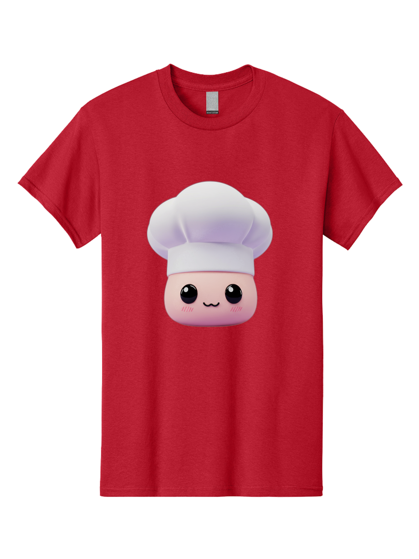 Chef-4 Men'S Graphic Tee, 100% Cotton, Comfortable Casual Summer Wear, Machine Washable, Cartoon Chef Character, Chef Hat, Cute Face, Cooking Theme, Kawaii Style, Chef Illustration, Culinary Art, Chef Mascot Bac807
