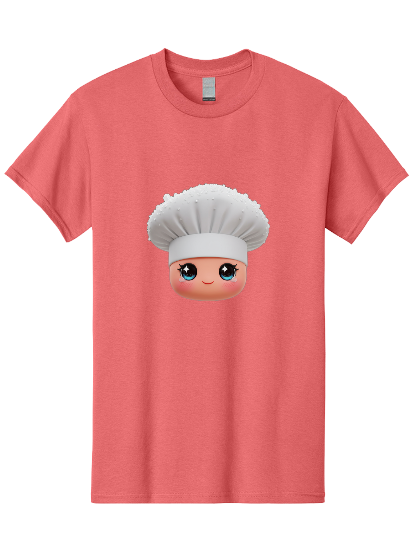 Chef-Hat-Emoji Men'S Graphic Tee, 100% Cotton, Comfortable Casual Summer Wear, Machine Washable, Cartoon Chef, Cooking Emoji, Chef Hat, Cute Face, Sparkly Eyes, Blue Eyes, Culinary Art, Chef Character, Cartoon Character, Cooking Symbol, Bac830