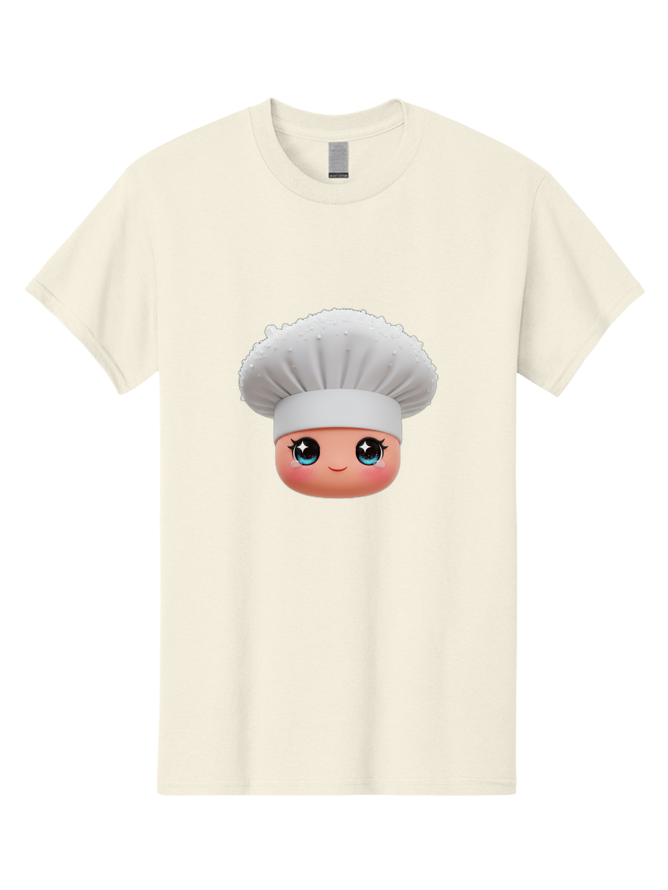 Chef-Hat-Emoji Men'S Graphic Tee, 100% Cotton, Comfortable Casual Summer Wear, Machine Washable, Cartoon Chef, Cooking Emoji, Chef Hat, Cute Face, Sparkly Eyes, Blue Eyes, Culinary Art, Chef Character, Cartoon Character, Cooking Symbol, Bac830