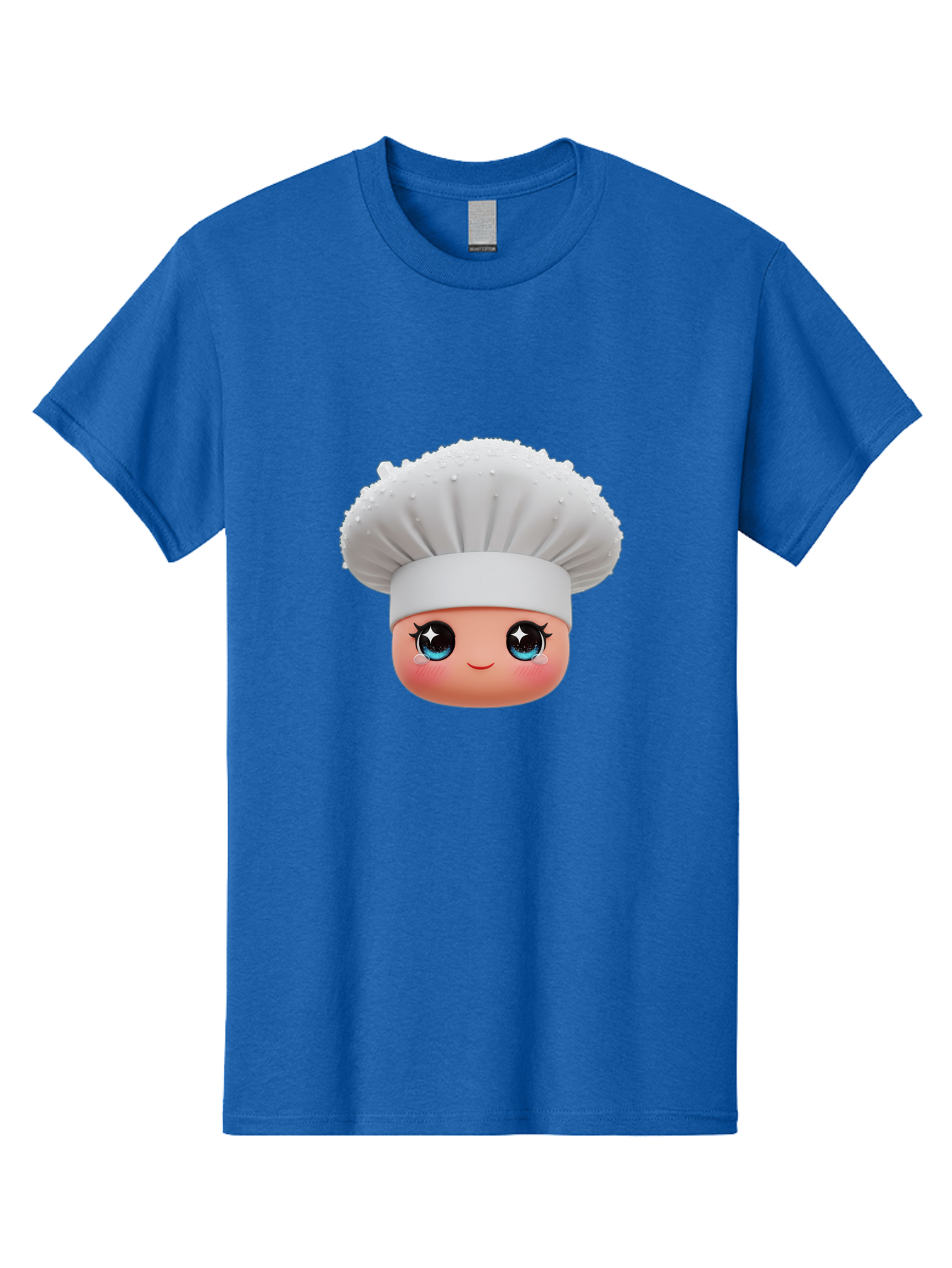 Chef-Hat-Emoji Men'S Graphic Tee, 100% Cotton, Comfortable Casual Summer Wear, Machine Washable, Cartoon Chef, Cooking Emoji, Chef Hat, Cute Face, Sparkly Eyes, Blue Eyes, Culinary Art, Chef Character, Cartoon Character, Cooking Symbol, Bac830