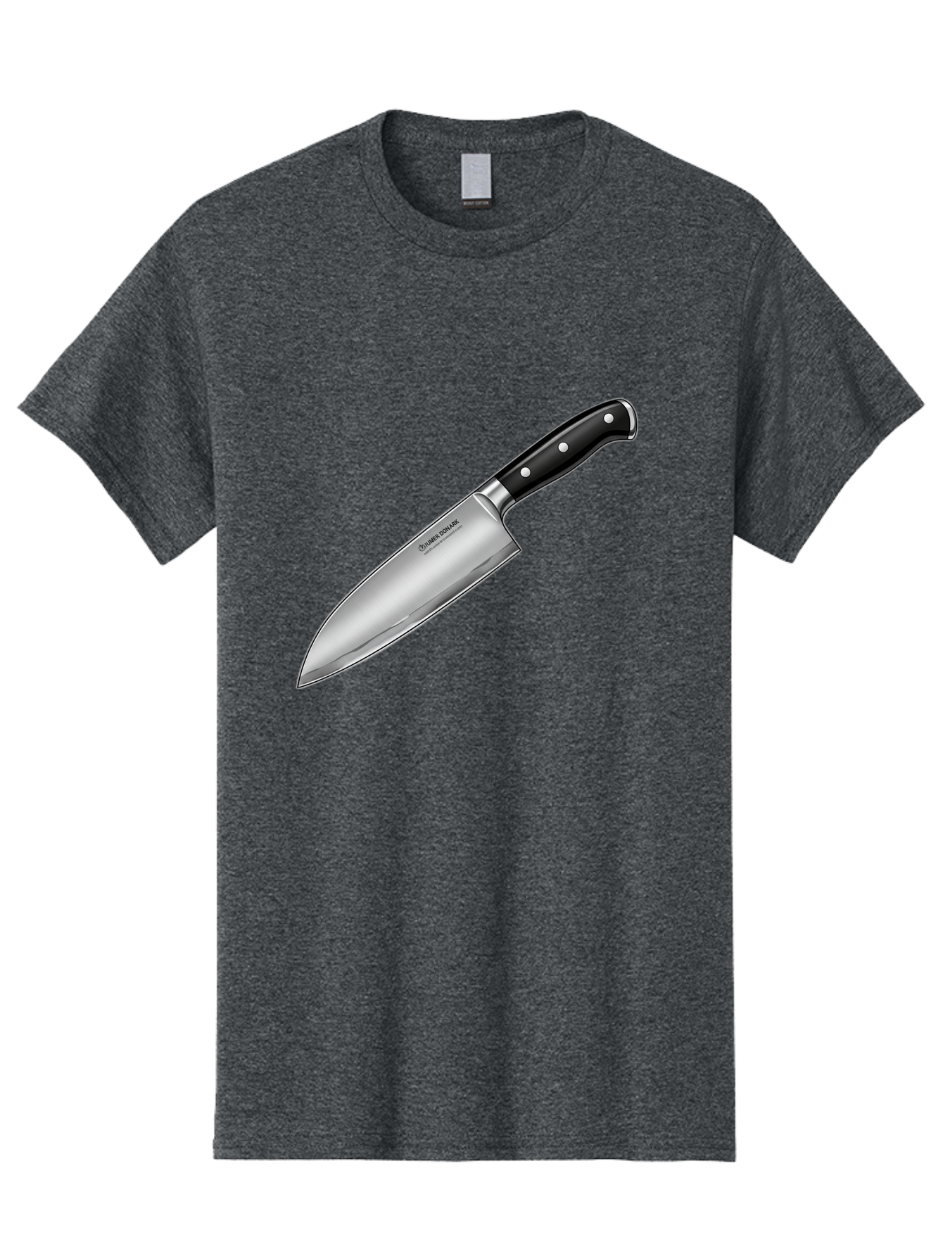 Chef-Knife Men'S Graphic Tee, 100% Cotton, Comfortable Casual Summer Wear, Machine Washable, High-Quality Kitchen Knife, Sharp Blade, Stainless Steel, Chef'S Knife, Cooking Essentials, Kitchen Utensils, Culinary Tools, Precise Cutting, Bac835