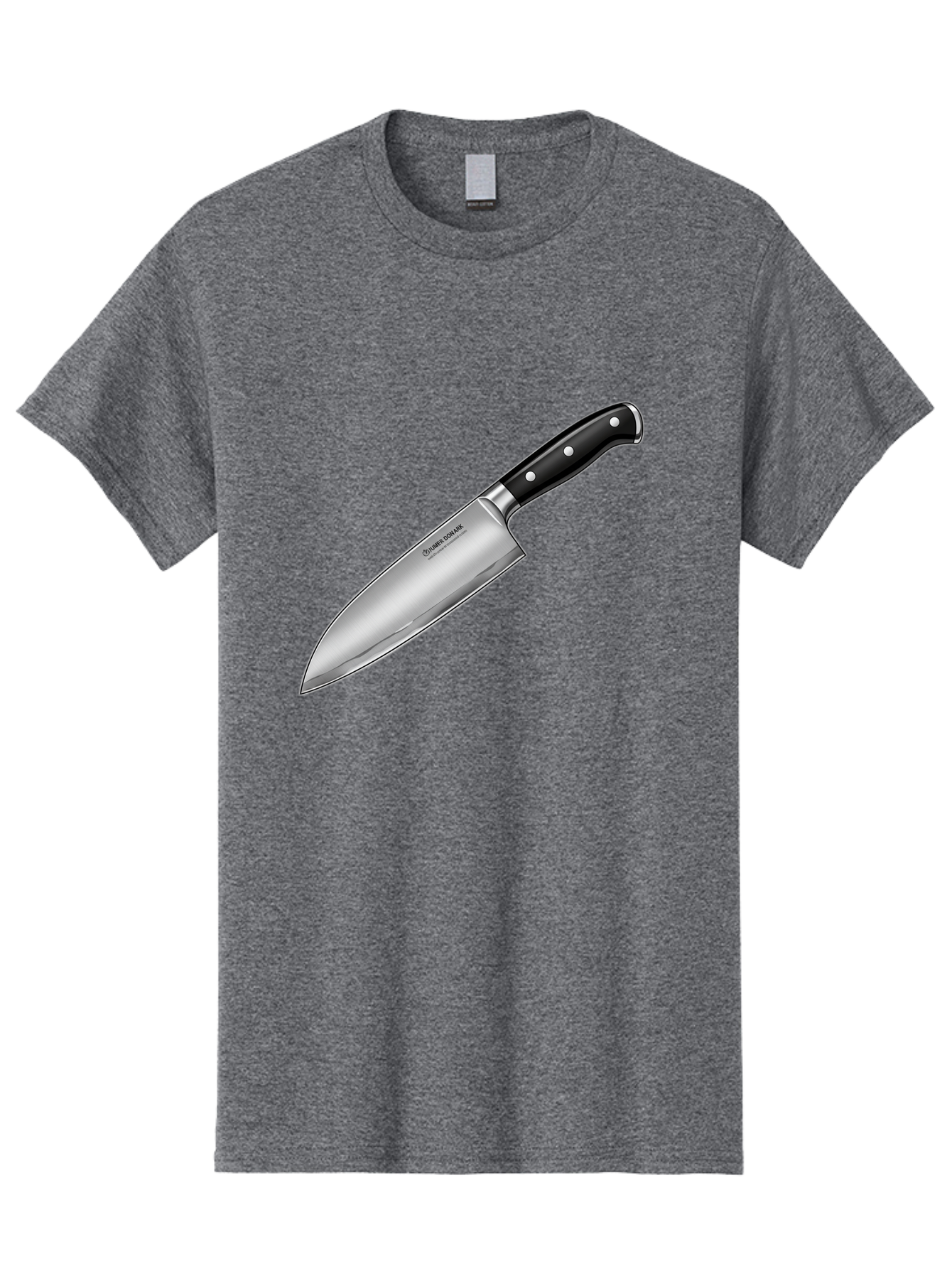 Chef-Knife Men'S Graphic Tee, 100% Cotton, Comfortable Casual Summer Wear, Machine Washable, High-Quality Kitchen Knife, Sharp Blade, Stainless Steel, Chef'S Knife, Cooking Essentials, Kitchen Utensils, Culinary Tools, Precise Cutting, Bac835