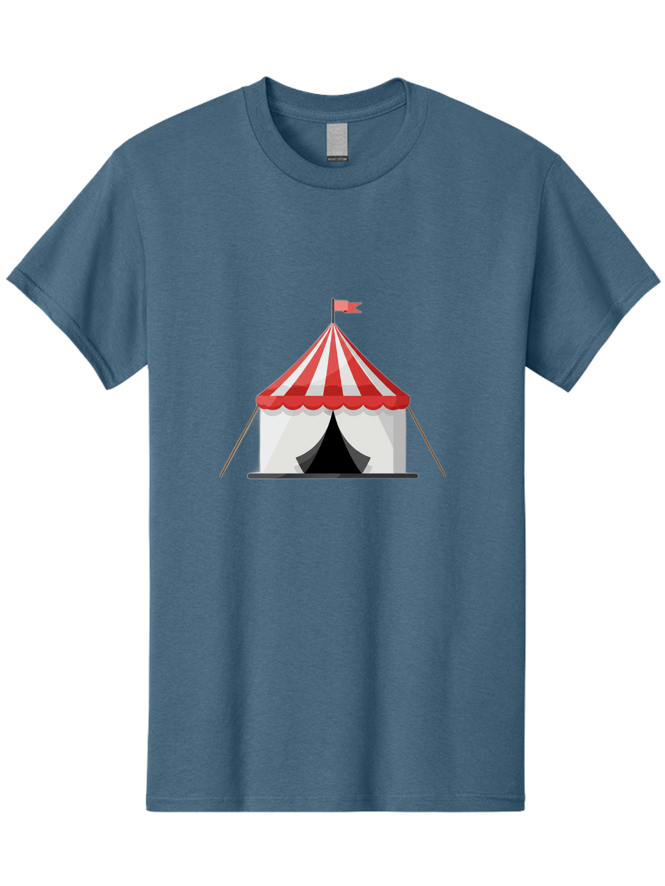 Circus-Tent Men'S Graphic Tee, 100% Cotton, Comfortable Casual Summer Wear, Machine Washable, Red And White Striped Tent, Circus, Carnival, Entertainment, Event, Festival, Fun, Excitement, Adventure, Show Bac855