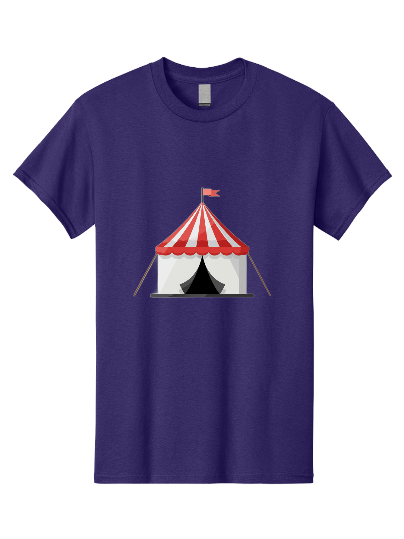 Circus-Tent Men'S Graphic Tee, 100% Cotton, Comfortable Casual Summer Wear, Machine Washable, Red And White Striped Tent, Circus, Carnival, Entertainment, Event, Festival, Fun, Excitement, Adventure, Show Bac855