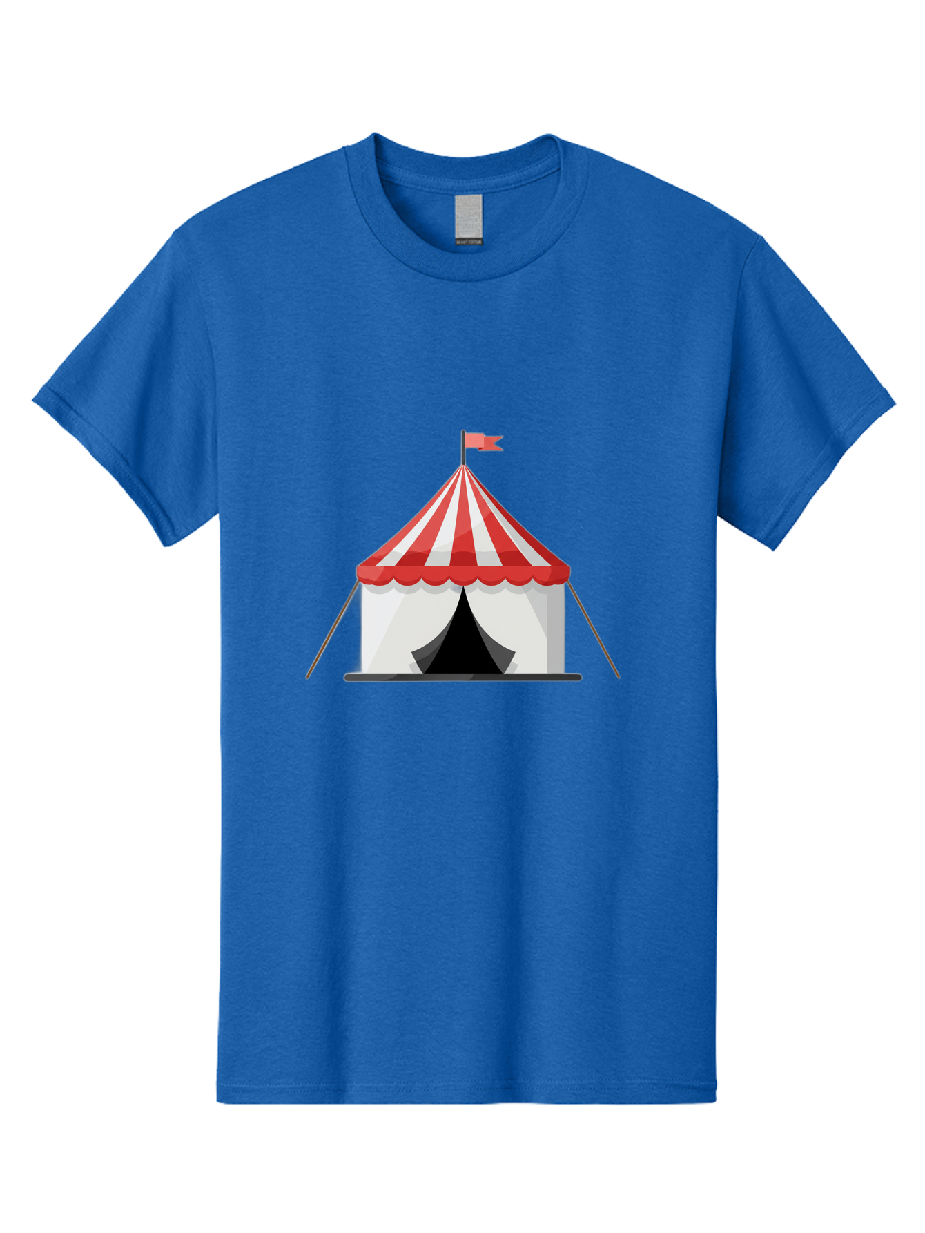 Circus-Tent Men'S Graphic Tee, 100% Cotton, Comfortable Casual Summer Wear, Machine Washable, Red And White Striped Tent, Circus, Carnival, Entertainment, Event, Festival, Fun, Excitement, Adventure, Show Bac855