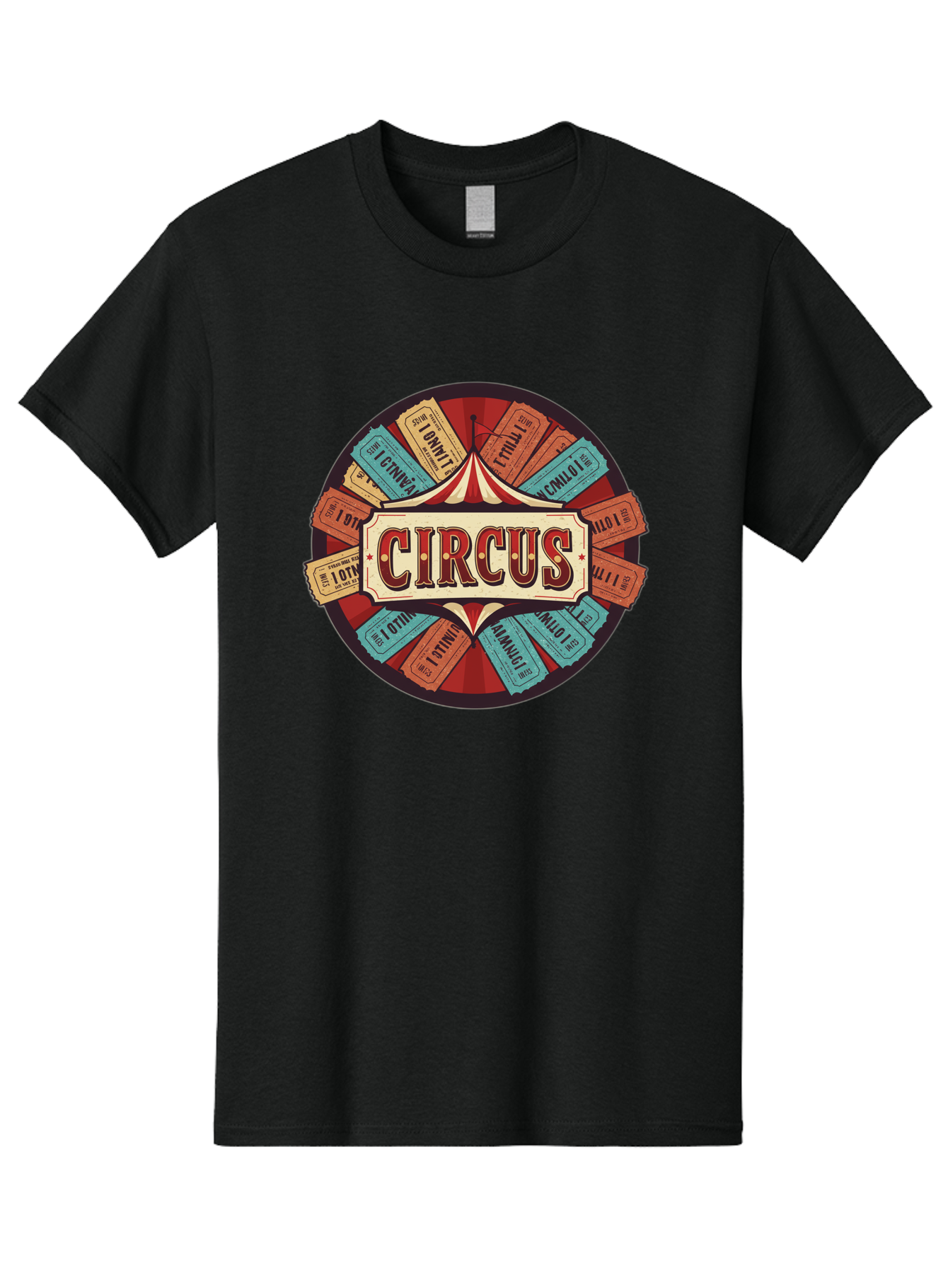 Circus Men'S Graphic Tee, 100% Cotton, Comfortable Casual Summer Wear, Machine Washable, Vintage Circus Tickets, Retro Carnival Theme, Circus Tent, Admission Tickets, Classic Circus Design, Nostalgic Entertainment, Carnival Graphics Bac856