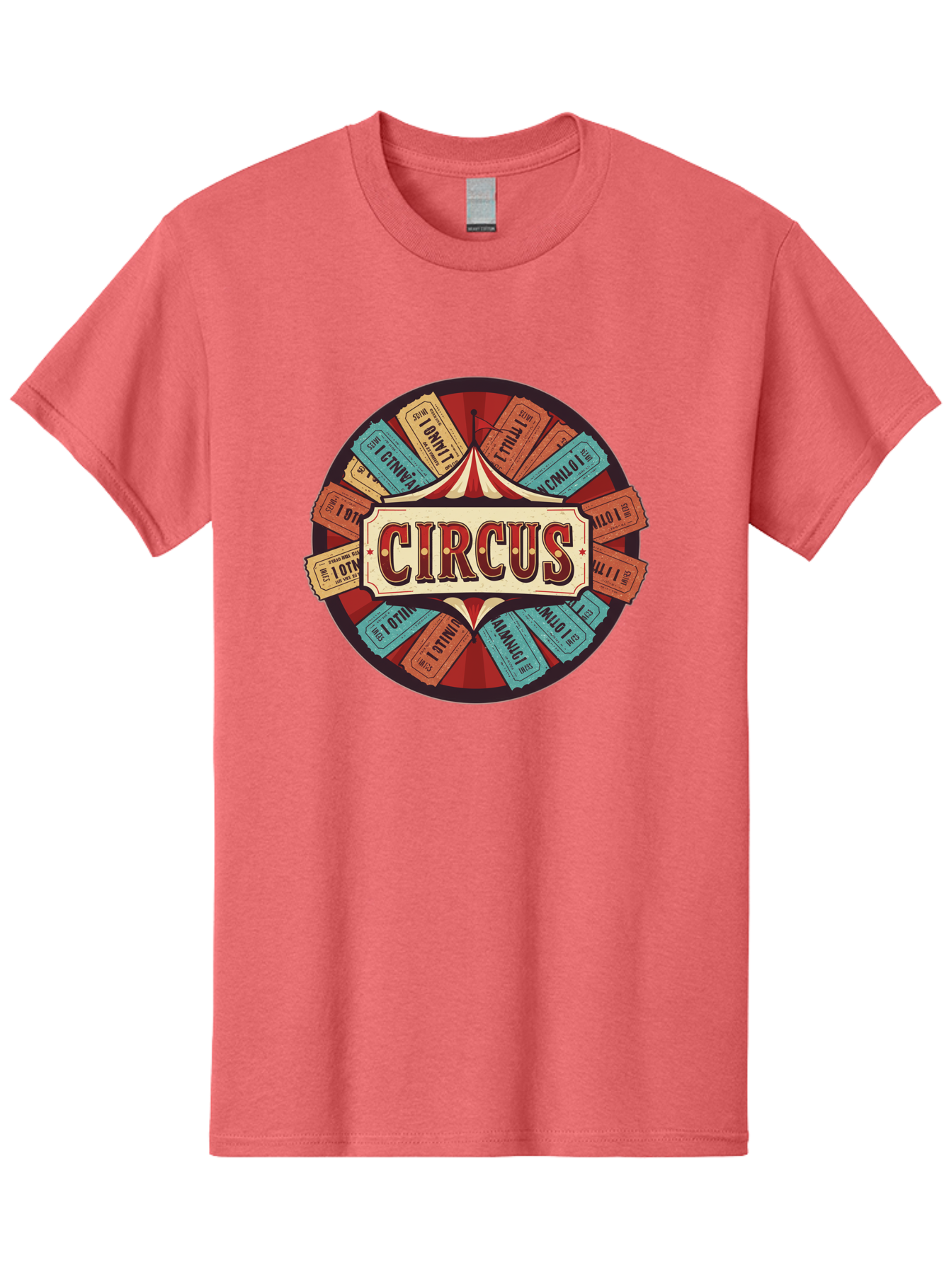 Circus Men'S Graphic Tee, 100% Cotton, Comfortable Casual Summer Wear, Machine Washable, Vintage Circus Tickets, Retro Carnival Theme, Circus Tent, Admission Tickets, Classic Circus Design, Nostalgic Entertainment, Carnival Graphics Bac856
