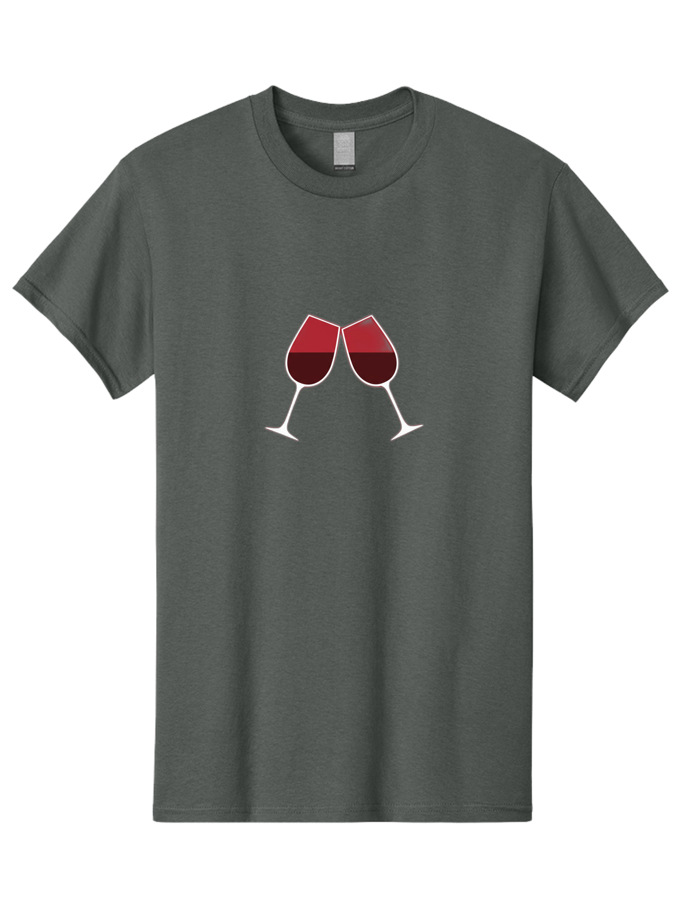 Clinking-Wine-Glasses Men'S Graphic Tee, 100% Cotton, Comfortable Casual Summer Wear, Machine Washable, Wine Glasses Clinking, Celebratory Toast, Red Wine, Luxury Beverage, Wine Tasting, Adult Beverage, Social Gathering, Celebration Moment Bac864